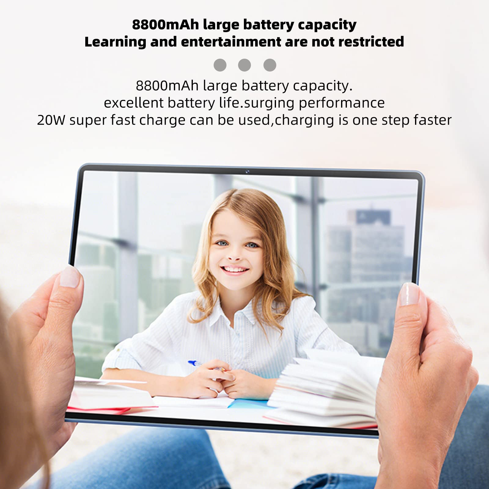 10 Inch Android Tablet with X30 Flagship Chip - HD Display, Android 10 OS, 20W Fast Charging, Smart Split Screen - Perfect for Students & Office Work (Gold) | Portable Study, Business & Entertainment Device