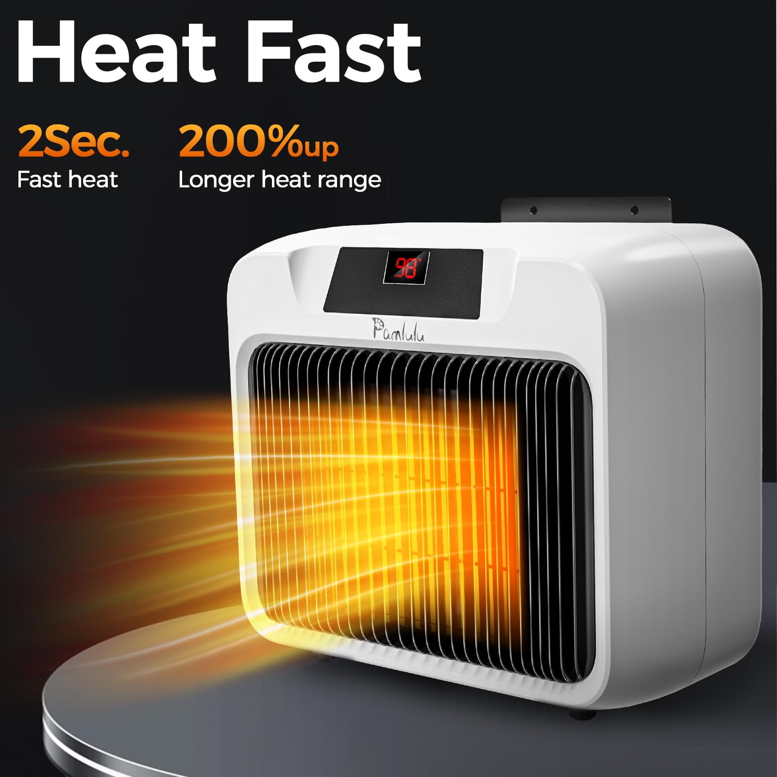 600W Dog House Heater with Thermostat - Portable & Wall-Mounted Pet Heater for Dogs, Chicken Coops & Rabbits - Digital Display & Anti-Chew Cord - Perfect for Winter Warmth in Kennels, Coops & Outdoor Pet Shelters