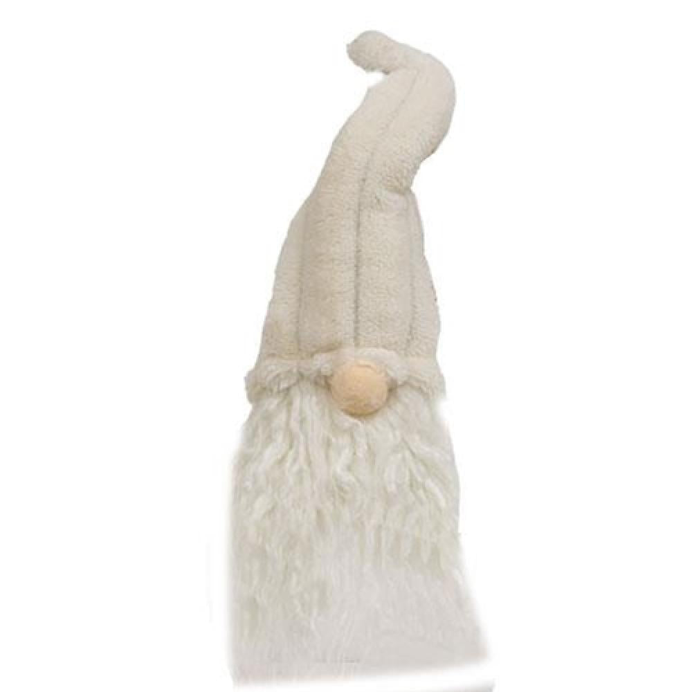 Soft Plush Cream Gnome with Ribbed Hat - Cute Home Decor for Christmas, Garden, and Nursery - Perfect Gift for Gnome Lovers