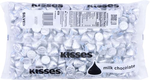 HERSHEY'S Kisses Milk Chocolate Candy, 66.7 Ounce Bulk Bag - Perfect for Parties, Holidays, Baking & Gift Giving