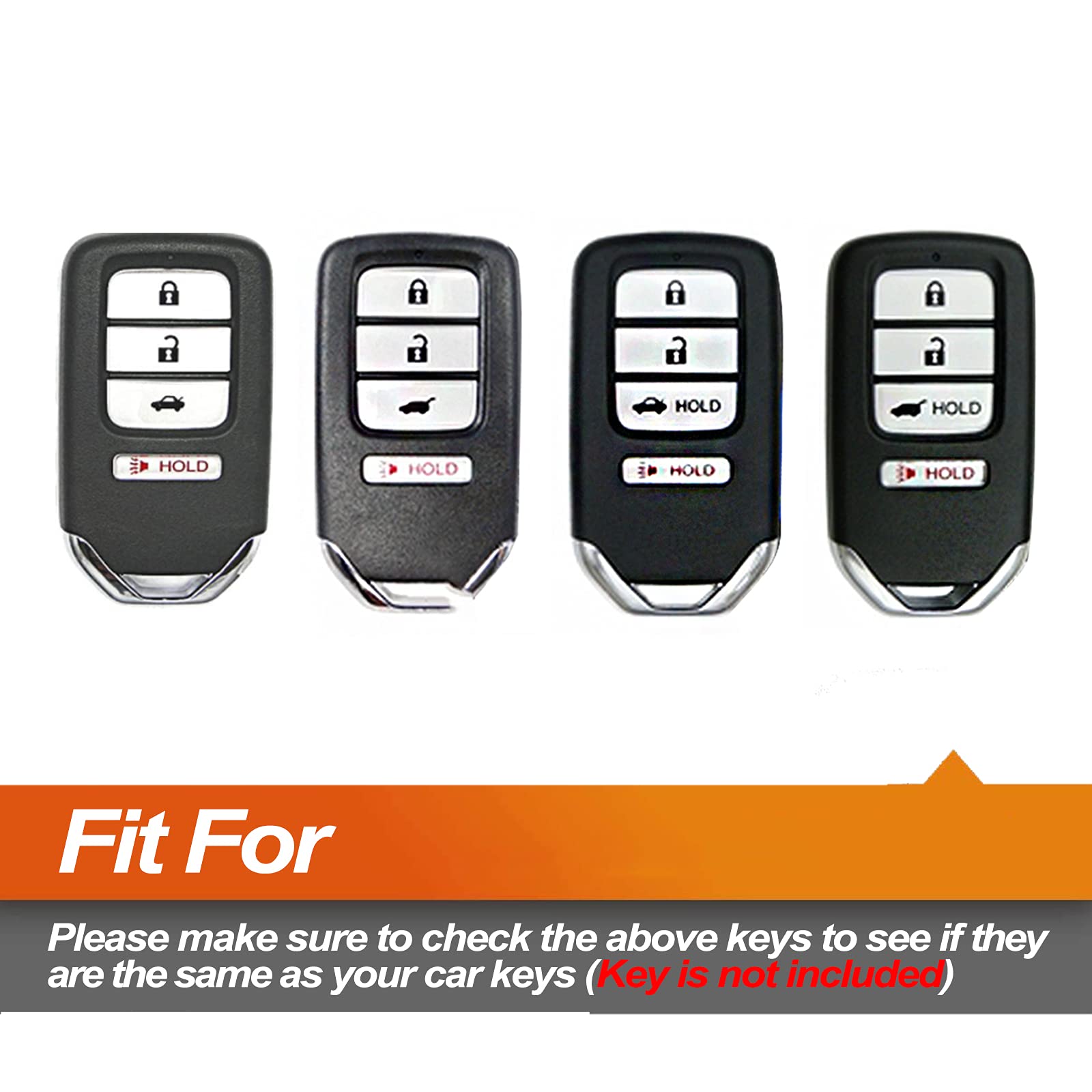 Premium Silicone Key Fob Cover for Honda Accord, Civic, CR-V, Odyssey & More (4-Button Smart Key) - Durable Remote Key Protector Case in Black & Blue | Perfect for Daily Use, Car Protection & Key Organization