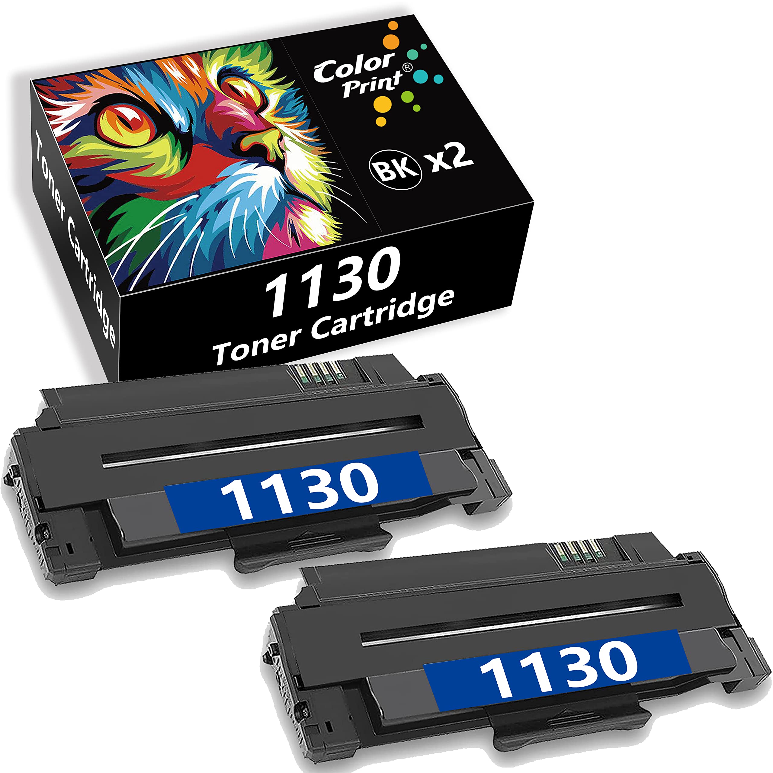 High-Quality Compatible 1130 Toner Cartridge Replacement for Dell 1130n/1133/1135n Laser Printers - Works with 330-9523, 7H53W & 2MMJP Models (2-Pack, Black) - Perfect for Home Office & Small Business Printing Needs