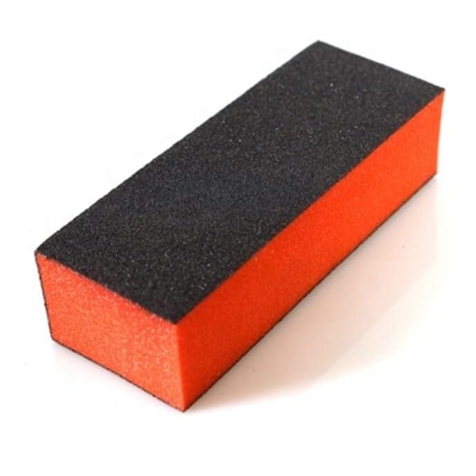 Professional Nail Art Buffer Block - Orange Sanding File & Manicure Tool for Smooth Shine | At-Home Nail Care & Salon Use