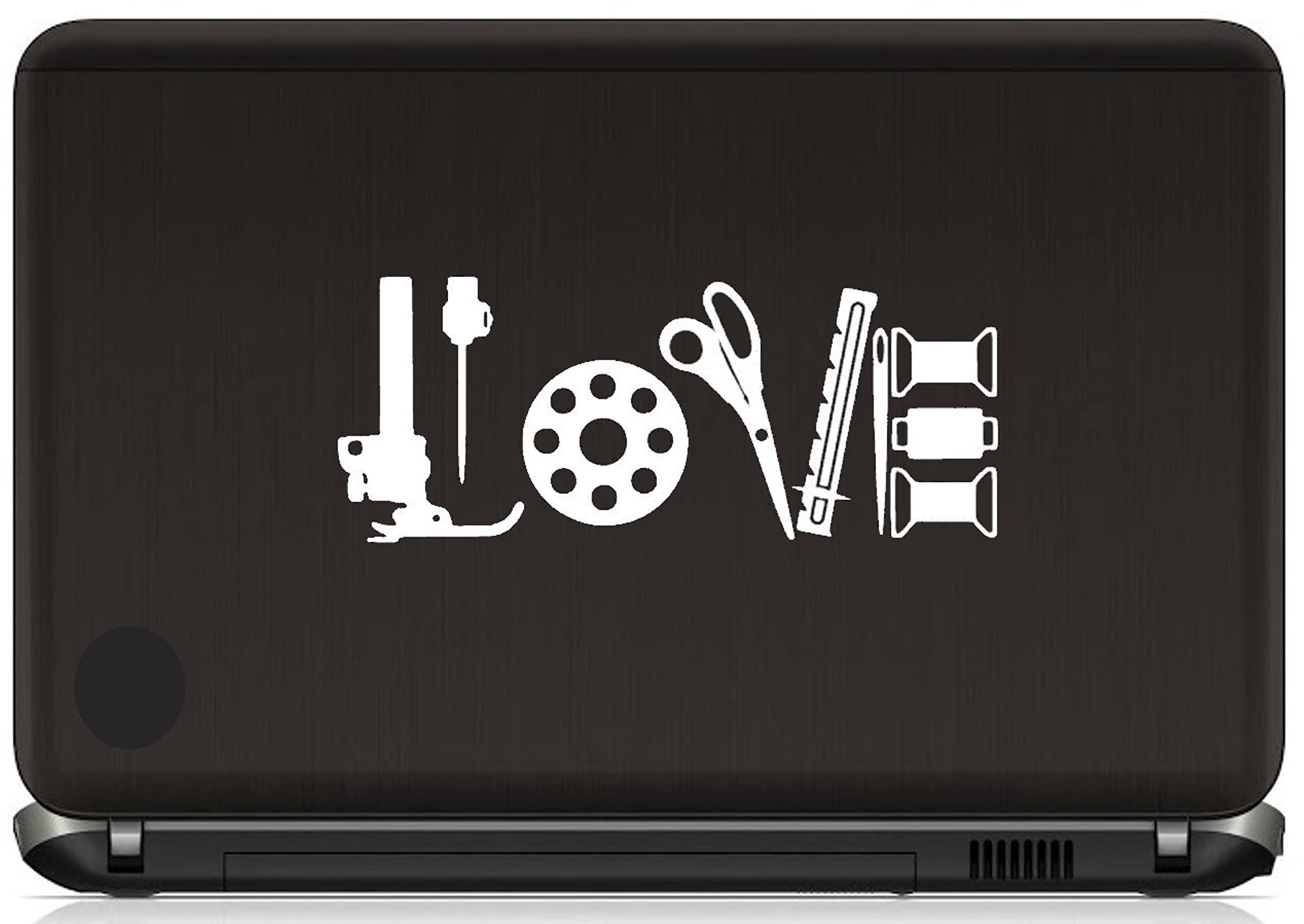 Premium Sewing Machine & Quilting Decal Sticker - Waterproof Vinyl Car Window Decal for Laptop, Tumbler, DIY Crafts - Perfect for Sewing Enthusiasts & Quilters