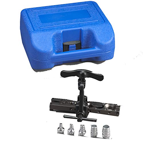 YELLOW JACKET 60431 Lightweight Swaging and Flaring Tool Kit - 6 Standard & 6 Metric Sizes for HVAC, Refrigeration & Automotive Repair | Professional Plumbing Tools for Copper Tubing Work
