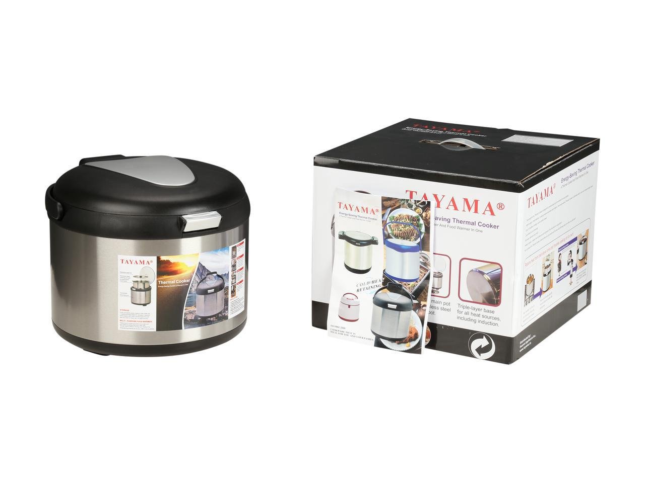 Tayama TXM-50CF 5L Energy Efficient Thermal Cooker Pot - Black Insulated Slow Cooker for Soups, Stews & Meal Prep | Perfect for Camping, Office Lunches & Family Dinners