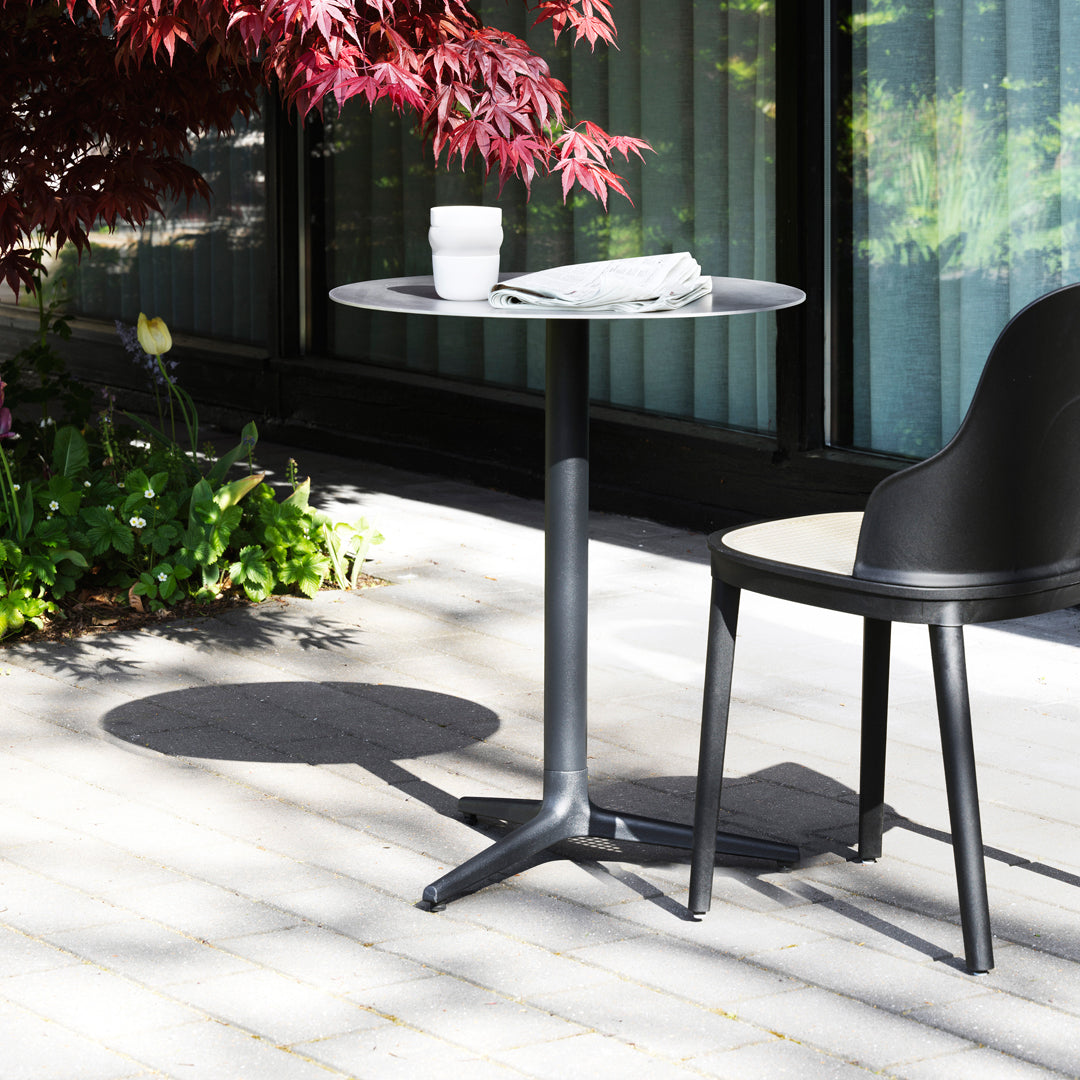 Allez Round Outdoor Cafe Table with 3 Legs - Durable Patio Bistro Set for Garden, Balcony & Restaurant Dining
