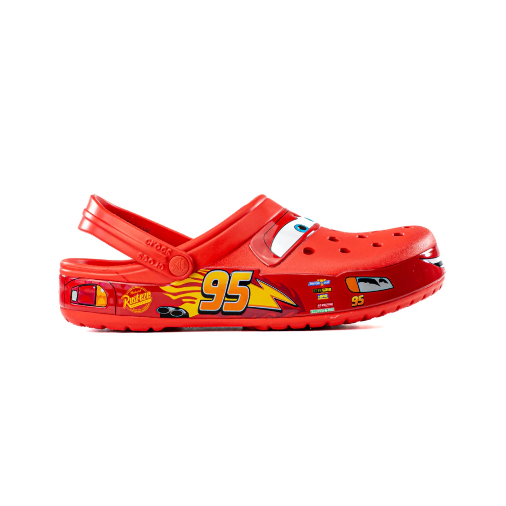 Crocs Classic Clog Lightning McQueen Disney Cars Inspired Slip-On Shoes for Men, Women & Kids - Comfortable Waterproof Casual Footwear for Indoor, Outdoor & Poolside Wear