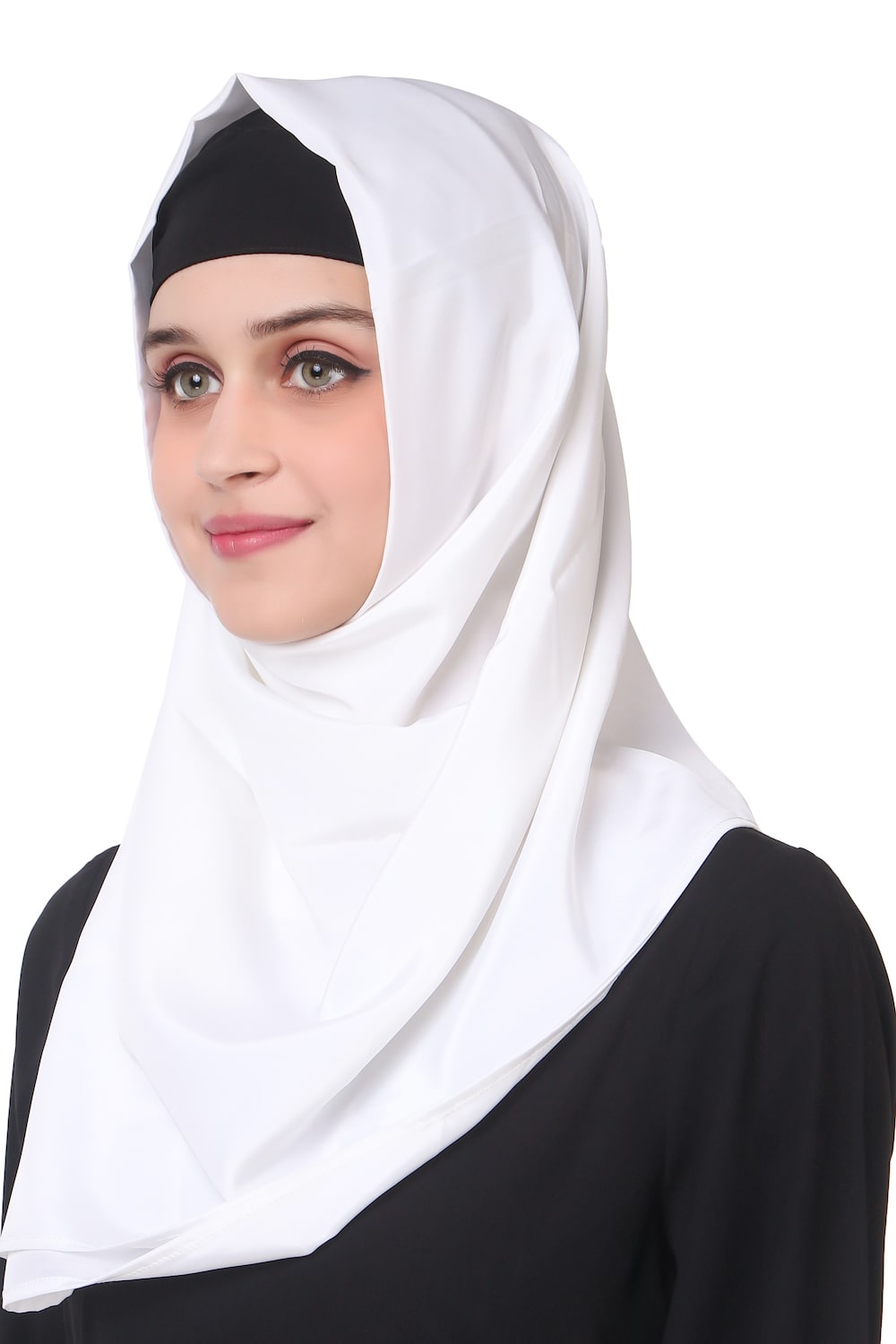 Elegant Black and White Multi-Panel Anarkali Abaya Dress for Women - Perfect for Eid, Weddings & Special Occasions