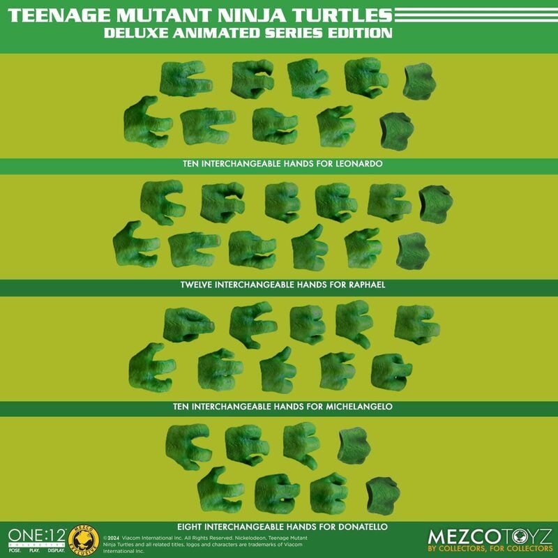 Teenage Mutant Ninja Turtles Deluxe Animated Series Action Figure - Mezco One:12 Collective - Collectible TMNT Toy for Fans & Display - Perfect for Gifts, Collections & Home Decor