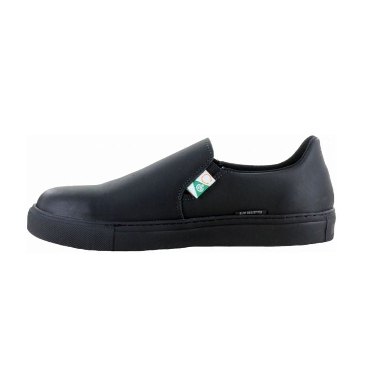 Mellow Walk Jessica Women's Slip-On Steel Toe Work Shoes - Black | Comfortable & Durable Safety Shoes for Construction, Warehouse & Industrial Work