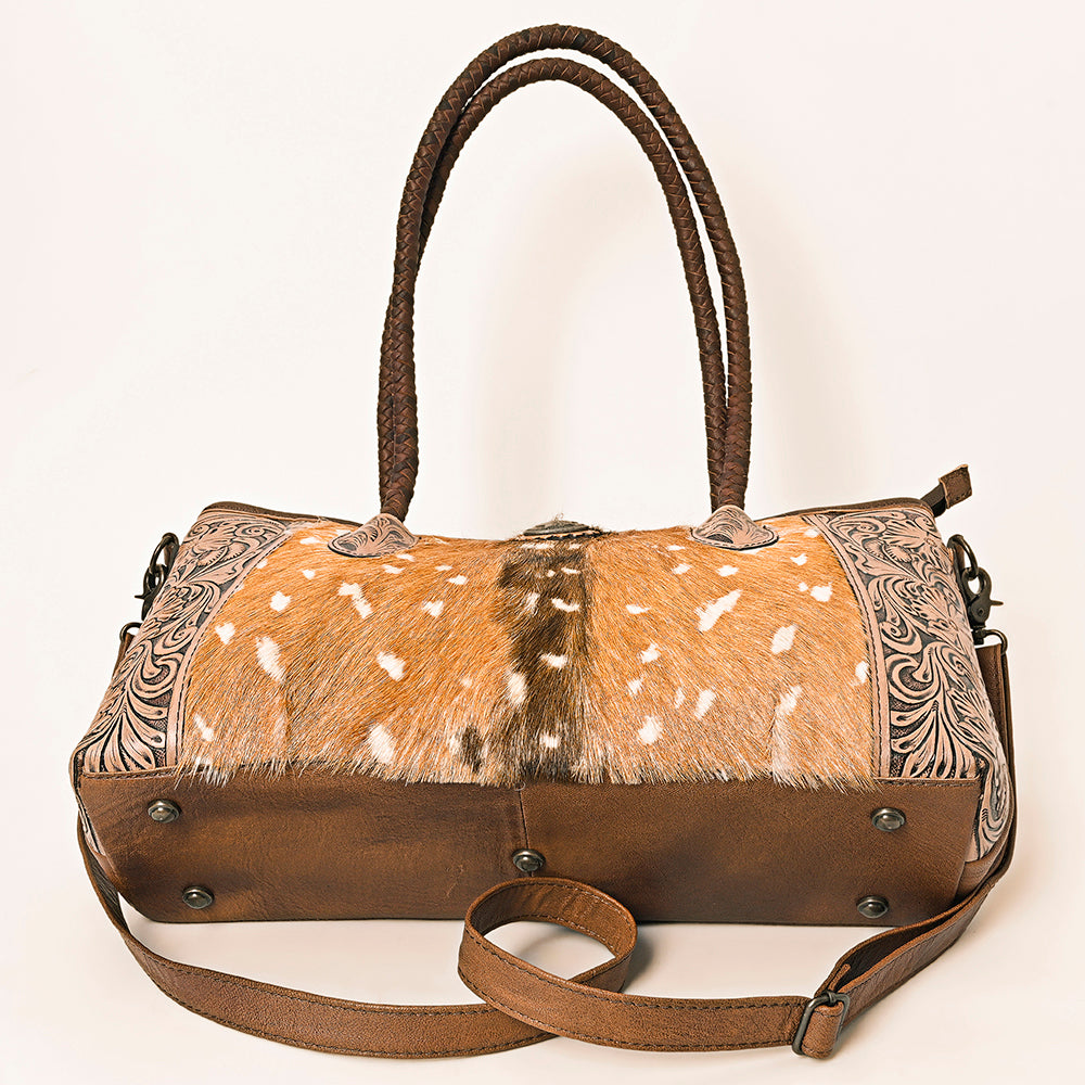 Genuine Leather Women's Western Handbag Purse with Hair On - American Darling Hair On Leather Bag for Cowgirl, Rodeo, and Country Style Outfits