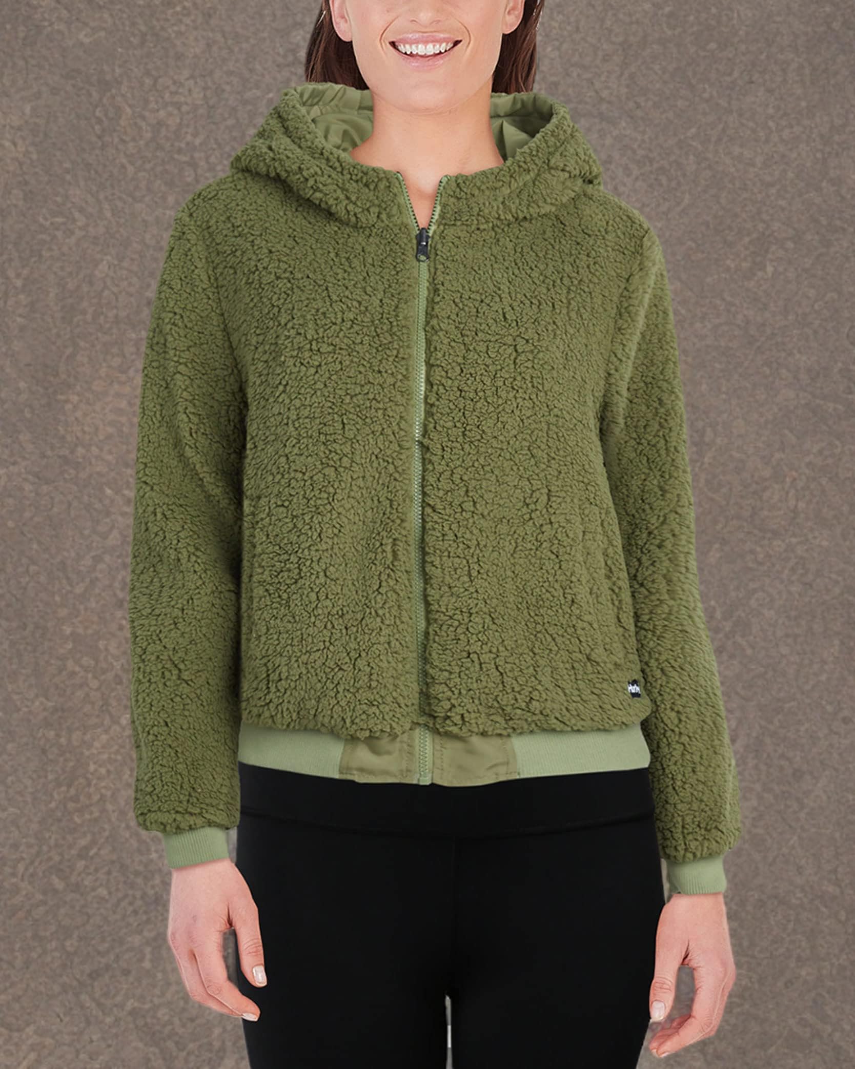 Hurley Women's Reversible Teddy Sherpa Bomber Jacket - Lightweight Windbreaker Coat for Women (S-XL) | Cozy Winter Outerwear for Casual Wear & Outdoor Activities