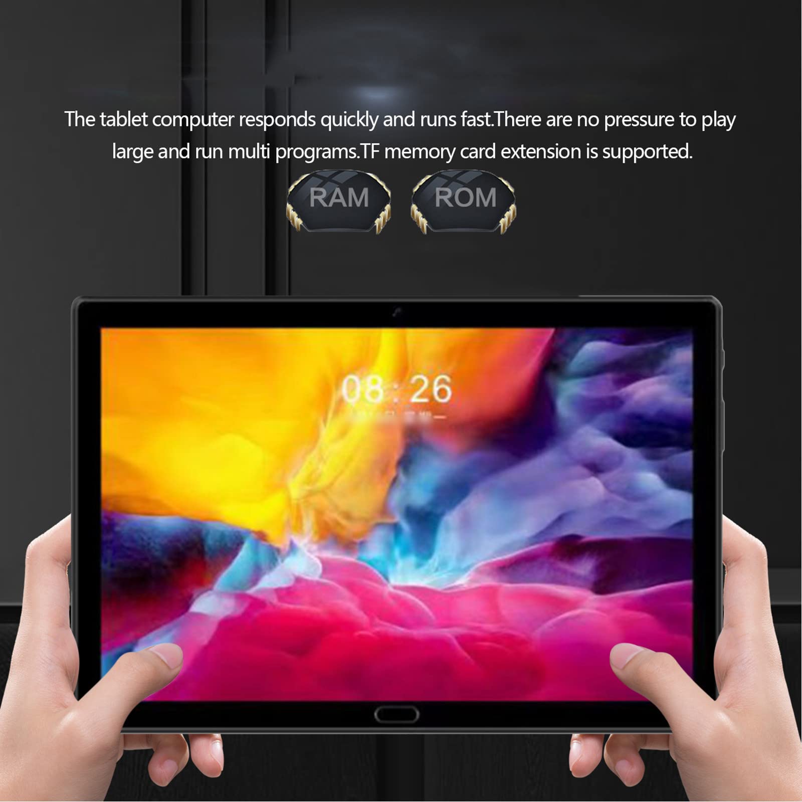 10.1 Inch HD Tablet with 8-Core Processor, IPS High-Definition Screen, WiFi & Bluetooth, Android OS, SIM Card Slot for Voice Calls - Perfect for Gaming, Streaming & Mobile Communication