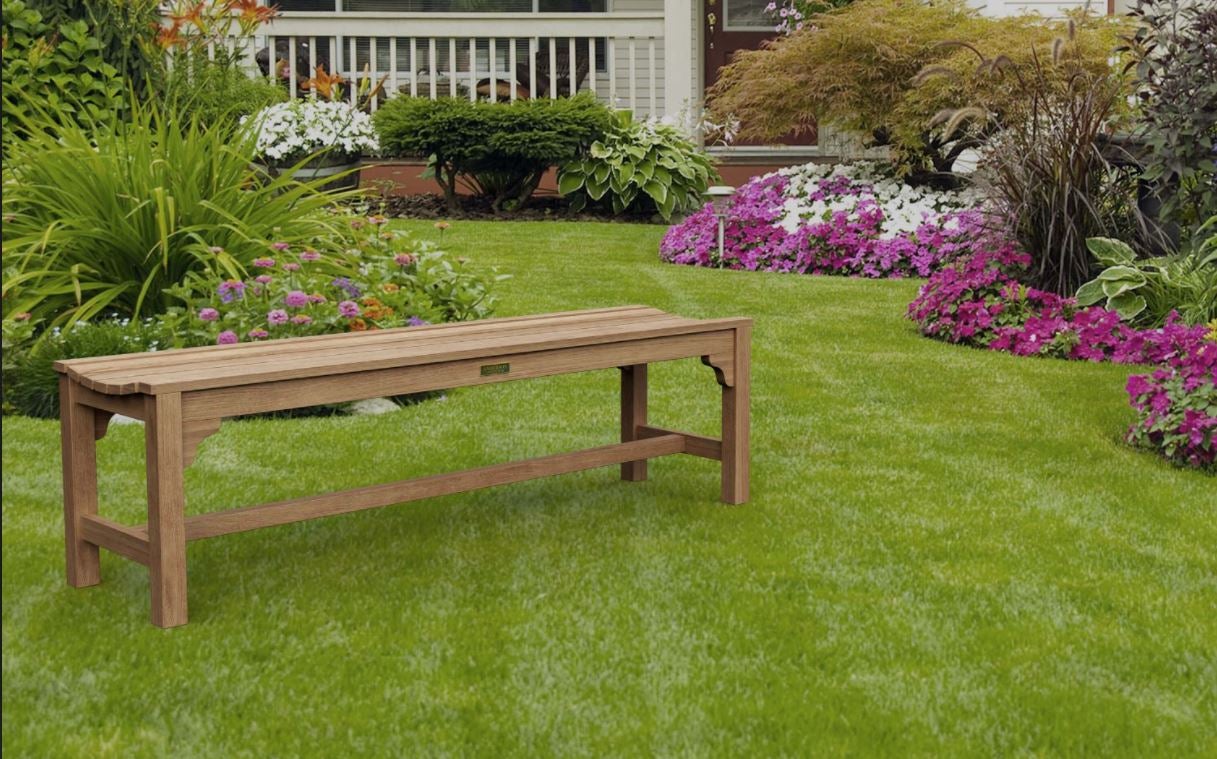 Anderson Teak Hampton 3-Seater Backless Bench BH 067B - Outdoor Patio Furniture for Garden, Poolside & Deck - Weather-Resistant Teak Wood Bench