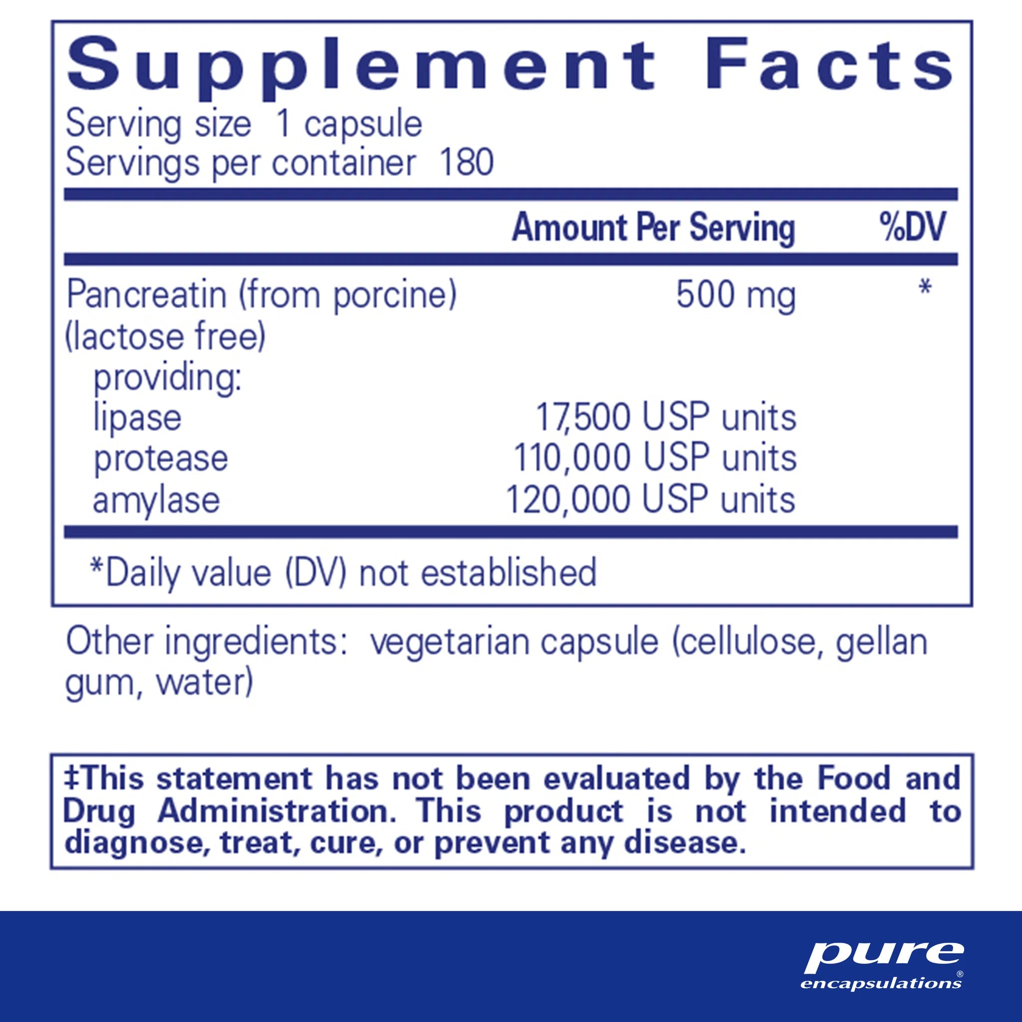 Best Pancreatic Enzyme Supplement for Digestion Support - Vegan & Non-GMO Formula for Pancreas Health - Ideal for Digestive Aid, Enzyme Deficiency & Gut Health