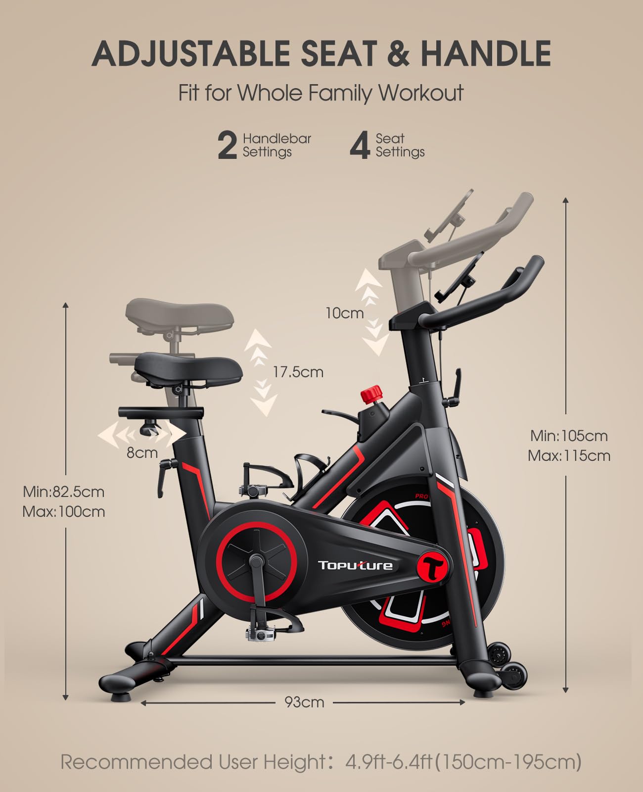 Premium Magnetic Resistance Exercise Bike with Exclusive App - 330LBS Capacity Indoor Cycling Bike with LCD Monitor, Tablet Holder & Silent Belt Drive - Perfect for Home Gym, Cardio Workouts & Spin Classes