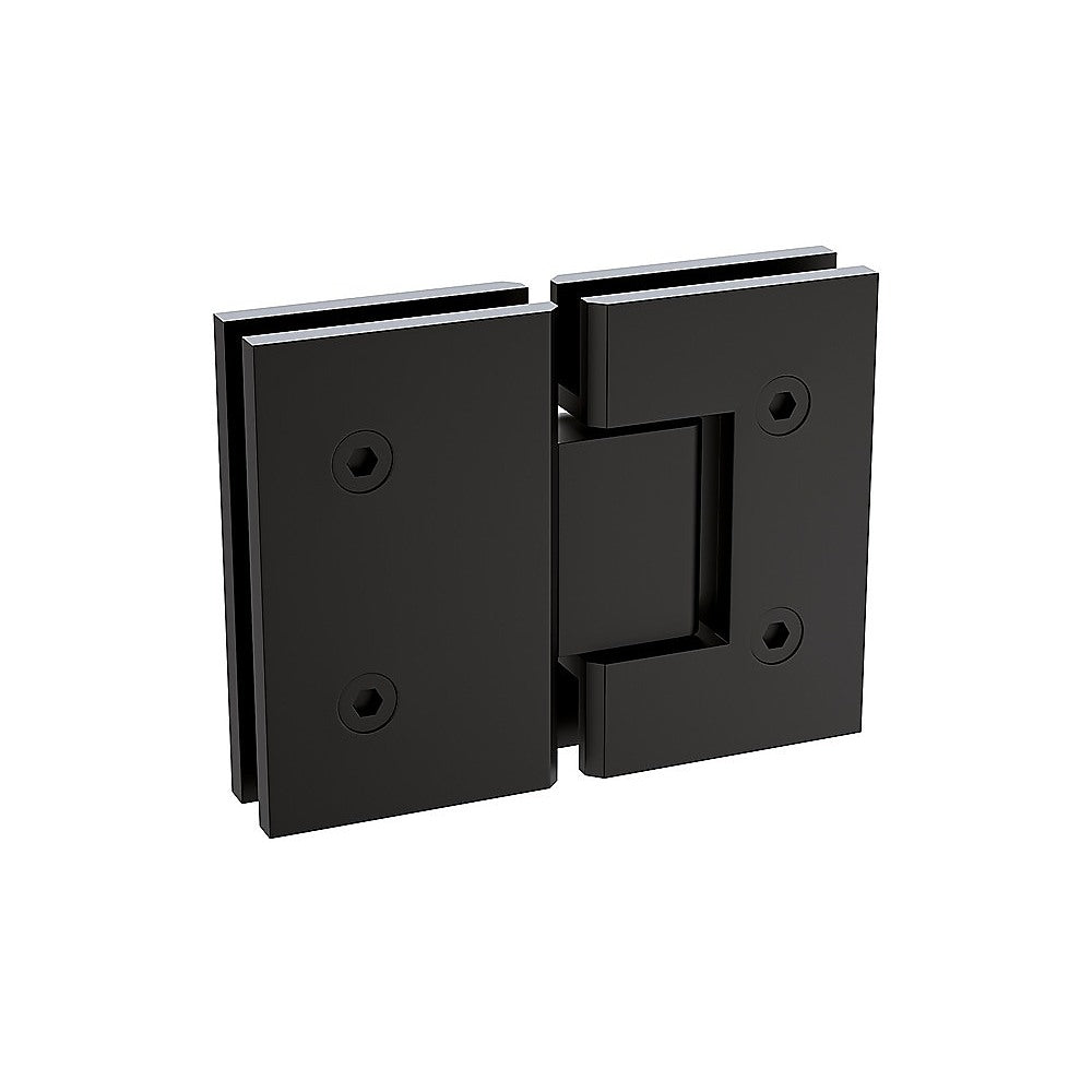120x100cm Frameless Corner Shower Screen with Black Brackets & Stainless Steel Hinges, Square Knob Handle - Perfect for Modern Bathroom Renovation & Space-Saving Design
