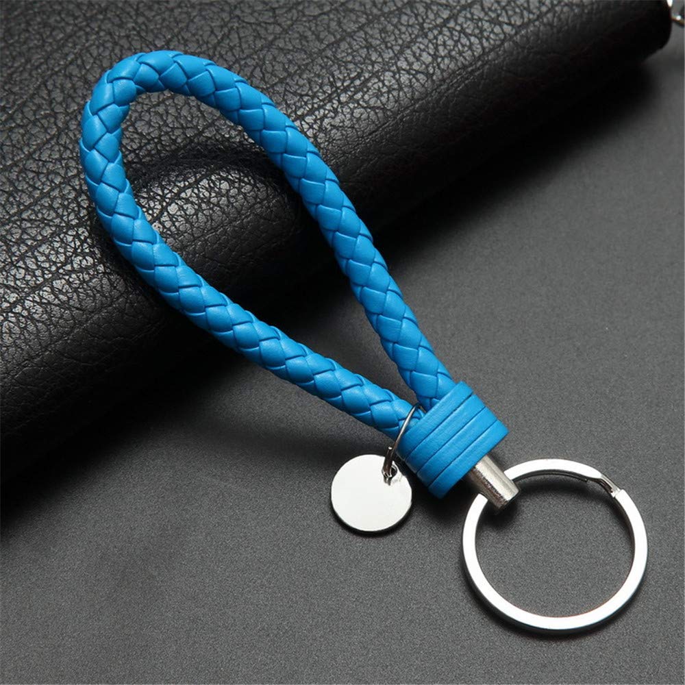 Creative Leather Key Chain for Moto Boys - Blue, Perfect for Bikers & Riders