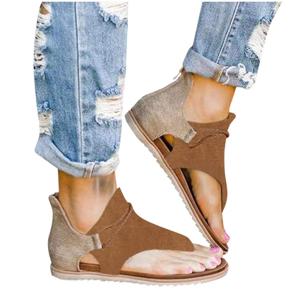 Women's Bohemian Rhinestone Pearl Flat Sandals - Gladiator Style Open Toe Dress Shoes with Bling for Summer Beach, Wedding & Casual Outfits