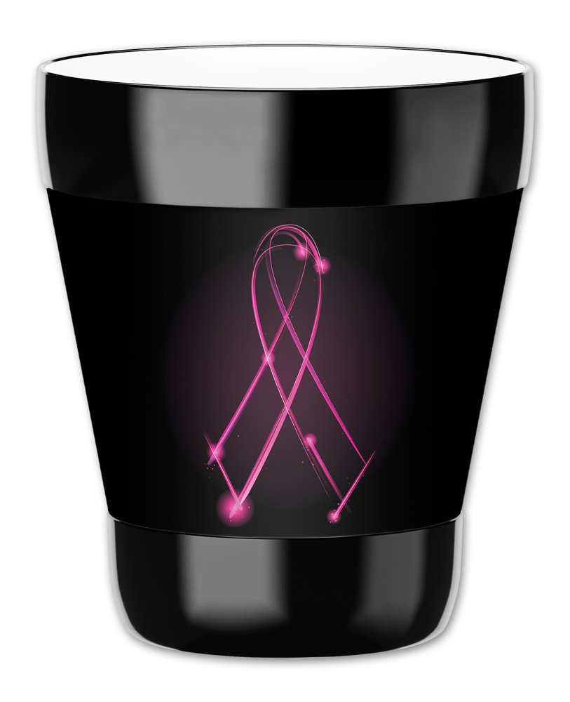 Mugzie 12-Oz Insulated Lowball Tumbler with Removable Wet Suit Cover - Pink Breast Cancer Awareness Cup - Perfect for Hot/Cold Drinks, Office, Home & Outdoor Use