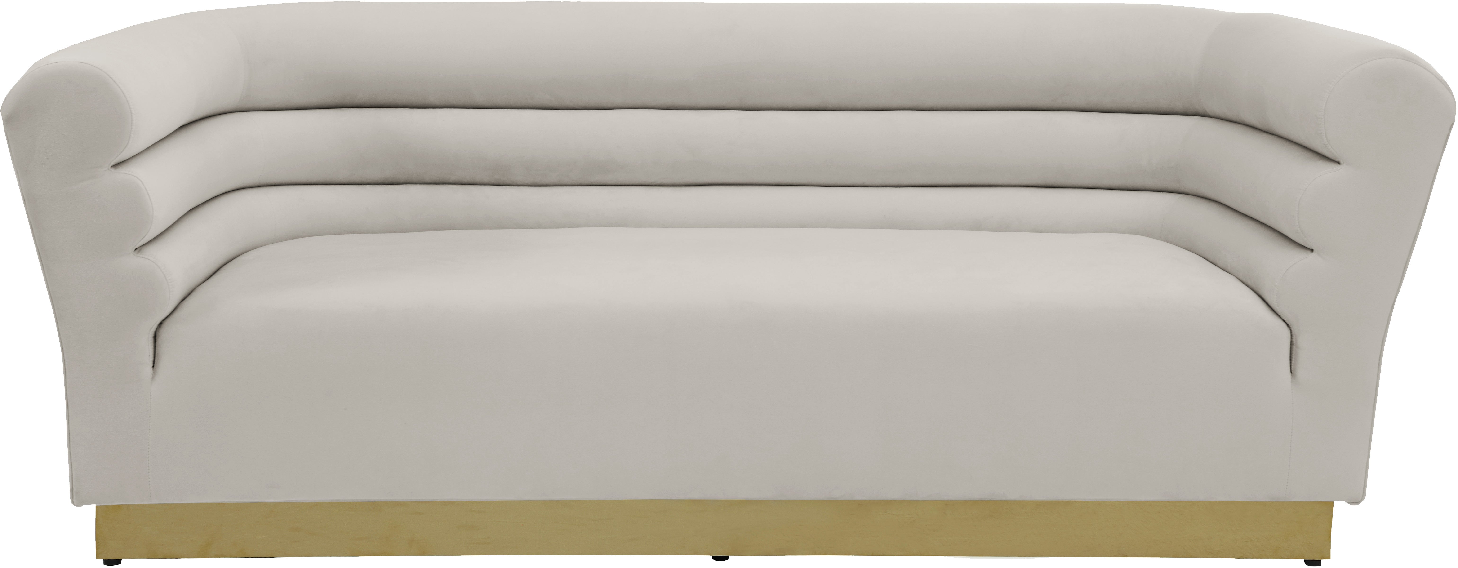 Luxury Bellini Velvet Sofa - Modern Plush Upholstered Couch for Living Room, Lounge & Home Decor - Soft Comfortable Sectional Sofa for Apartment, Dorm or Office