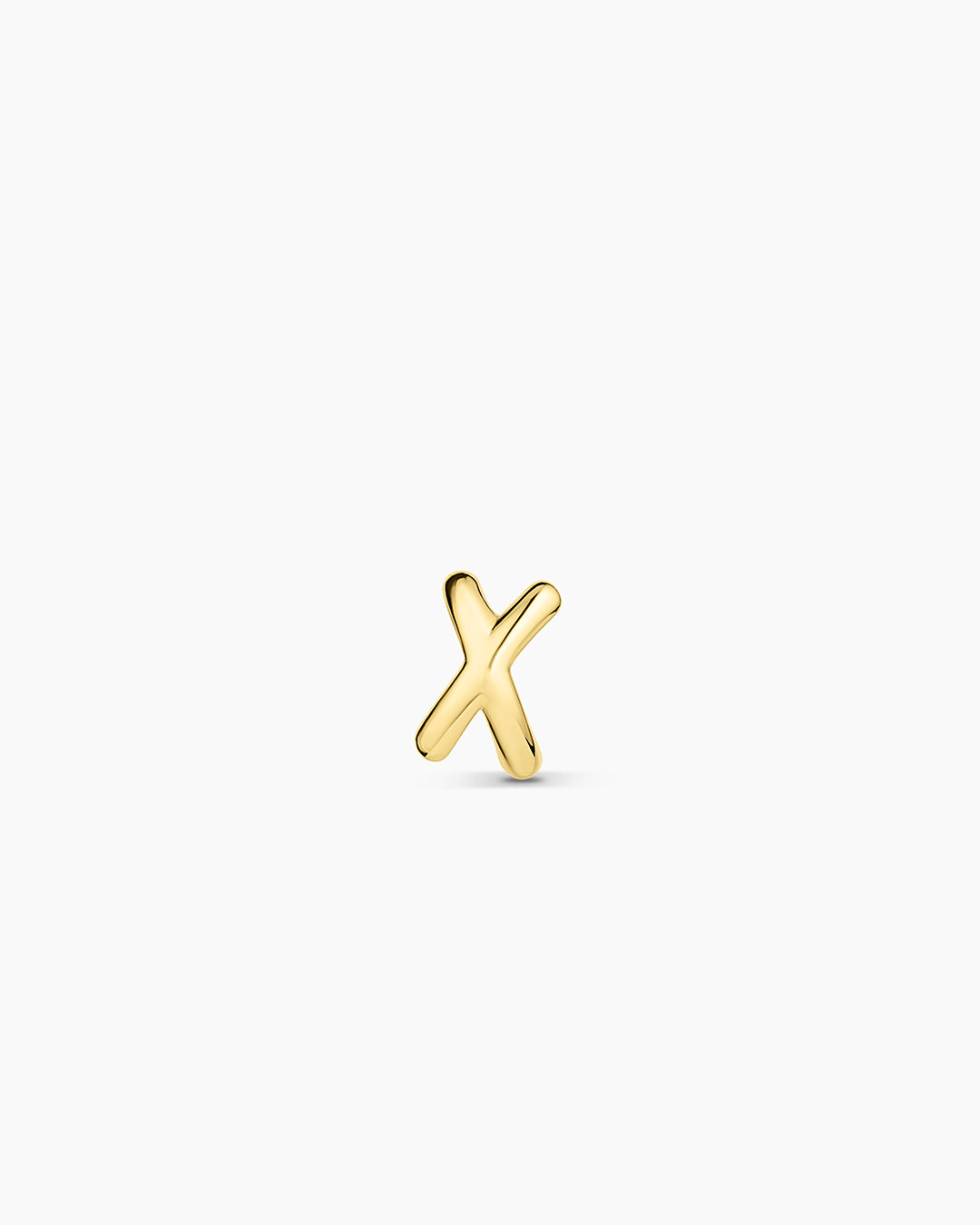 Alphabet Single Huggie Earrings - Gold Plated Initial Letter Studs for Women - Perfect for Everyday Wear, Gifts & Special Occasions