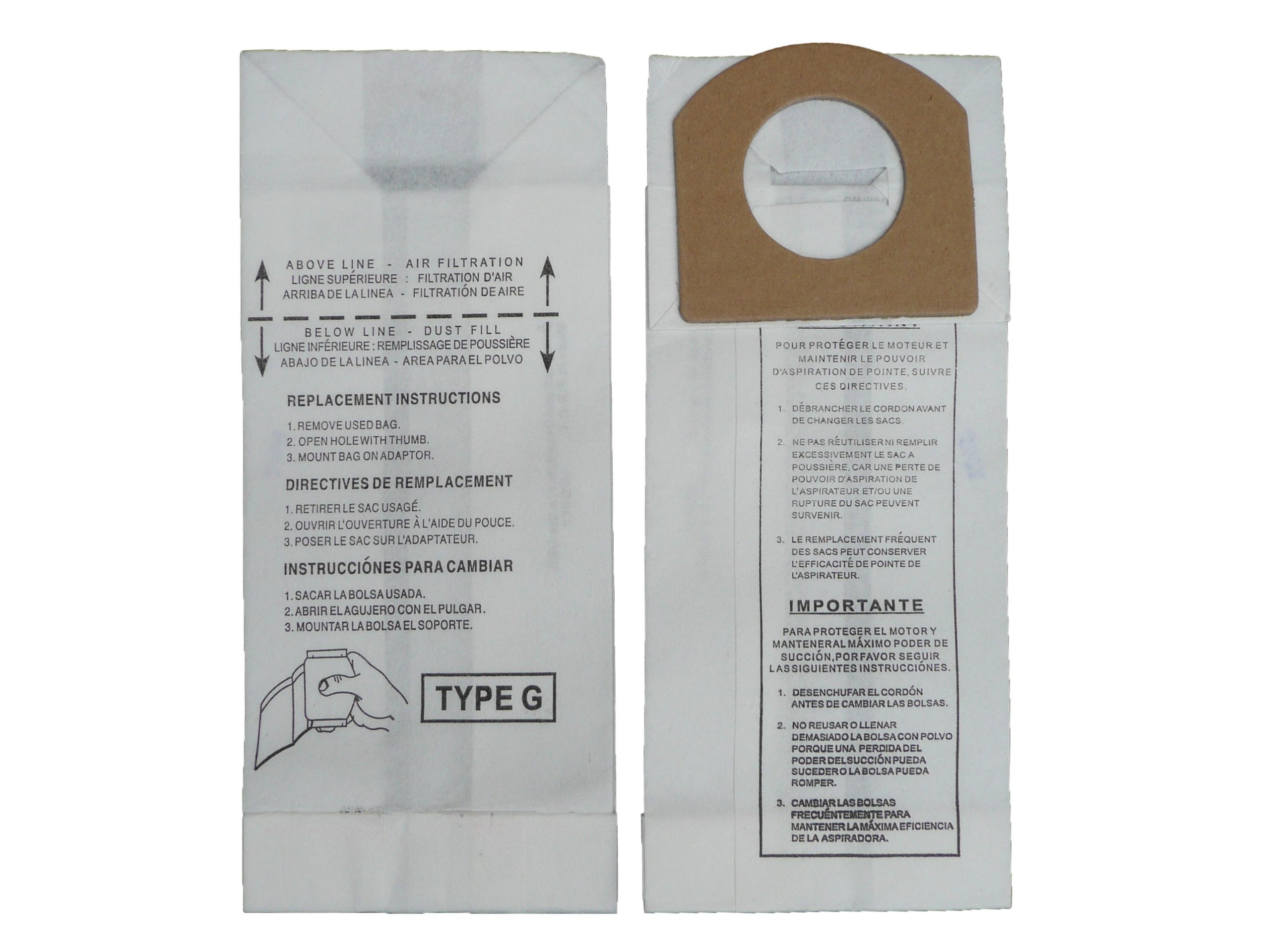 EnviroCare Replacement Vacuum Cleaner Bags - Compatible with Royal Type G Handheld Vacuums (3-Pack) | Perfect for Home Cleaning, Car Detailing & Pet Hair Removal