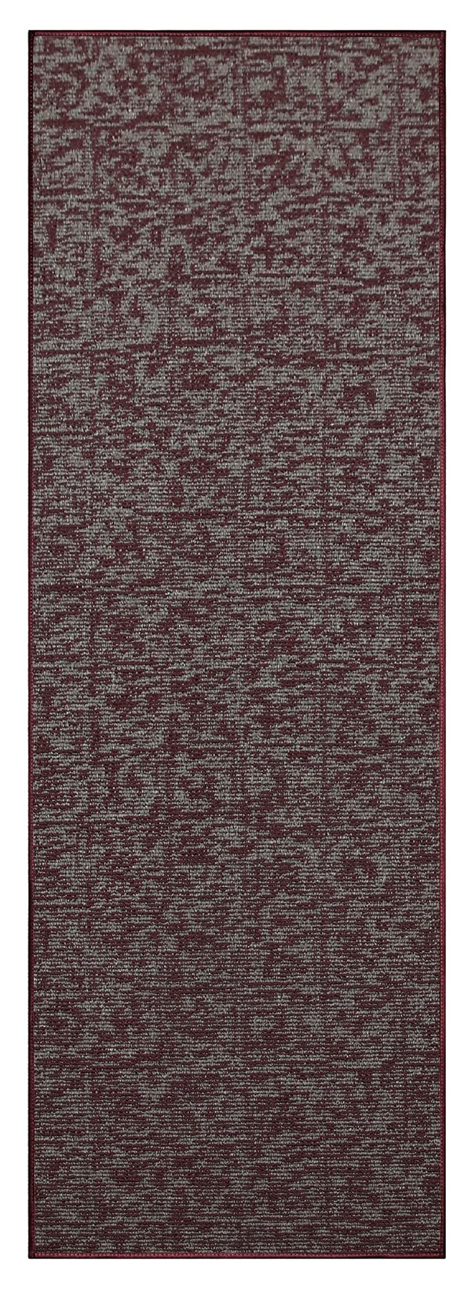 Custom Size Burgundy 2' x 8' Indoor Outdoor Area Rugs - Soft Ambient Carpet for Living Room, Patio & Bedroom Decor