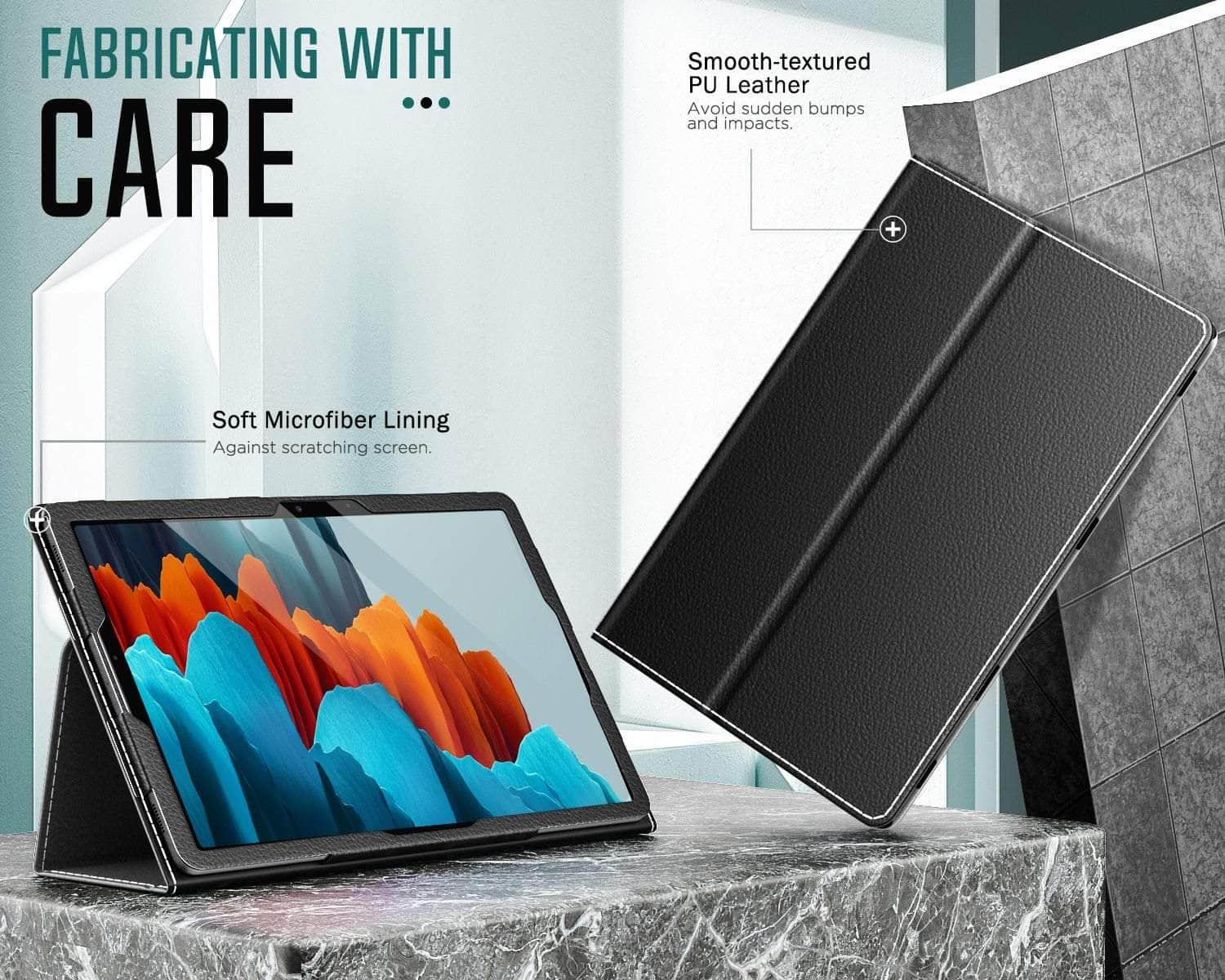 Samsung Galaxy Tab S7 11-inch T870 T875 Case - Ultra Slim Tri-Fold Stand Cover with S Pen Holder | Perfect for Work, Study & Entertainment