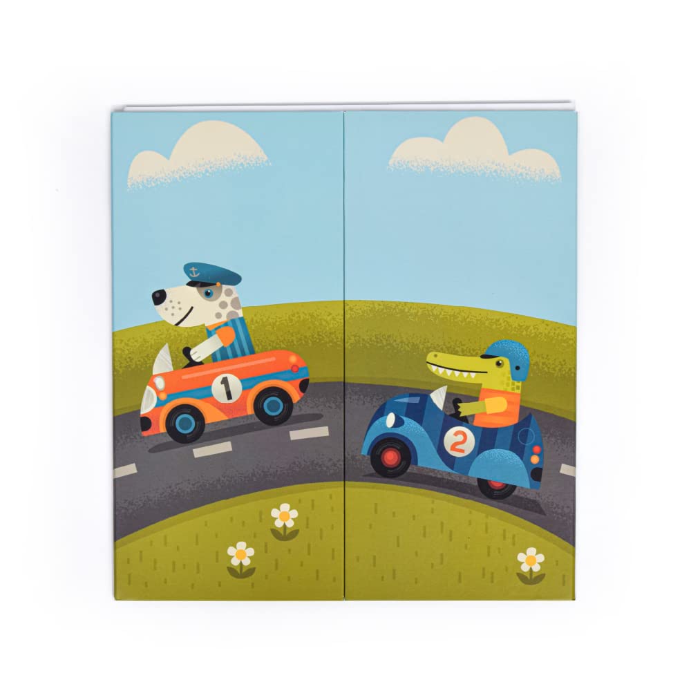 DJECO Sticker Stories Activity Toy - Cars for Kids | Creative Play & Learning | Perfect for Travel, Birthday Gifts & Classroom Activities