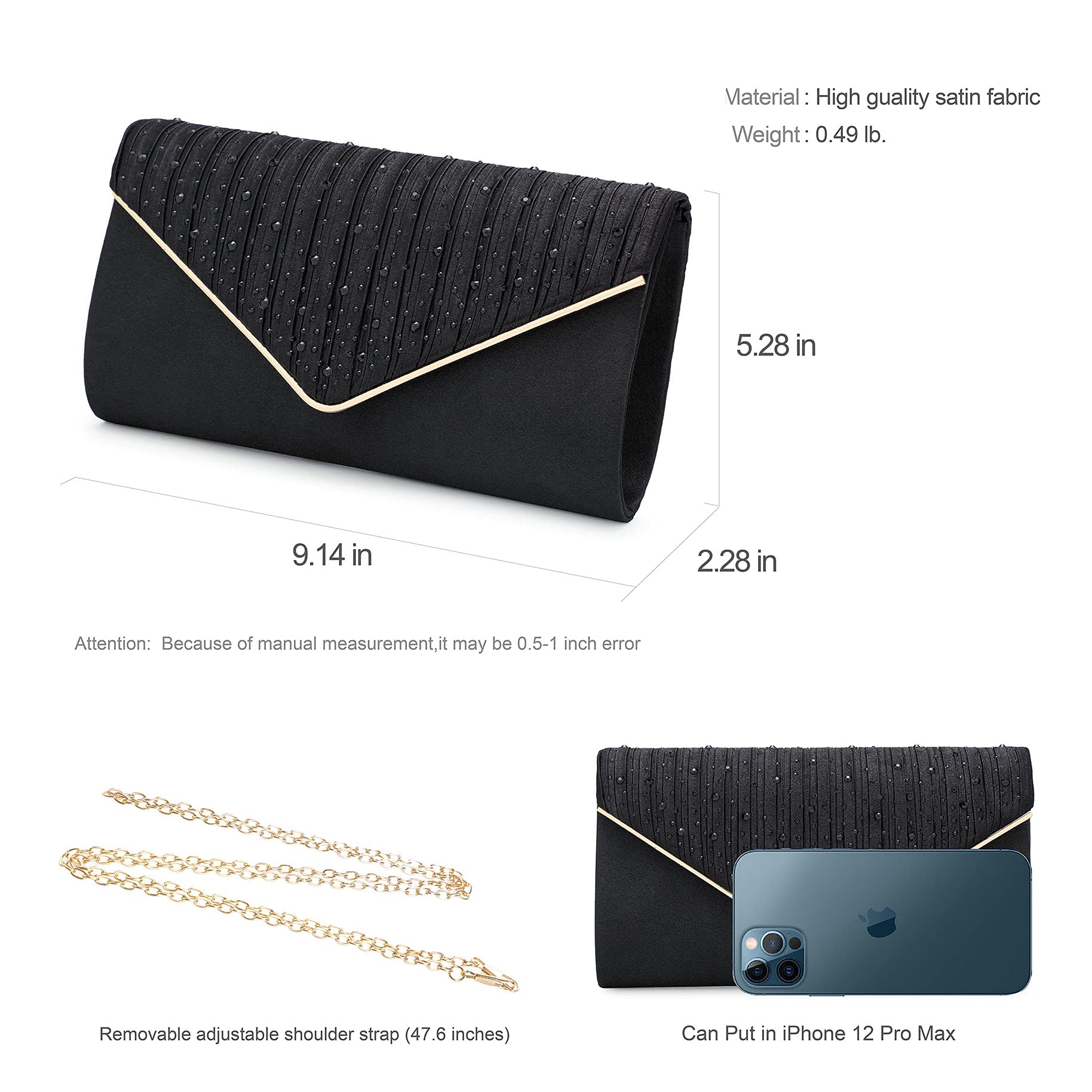 Mihawk Women's Evening Clutch Purses & Handbags - Elegant Party Clutches, Wedding Bags & Formal Event Accessories for Women | Perfect for Prom, Cocktail Parties & Special Occasions