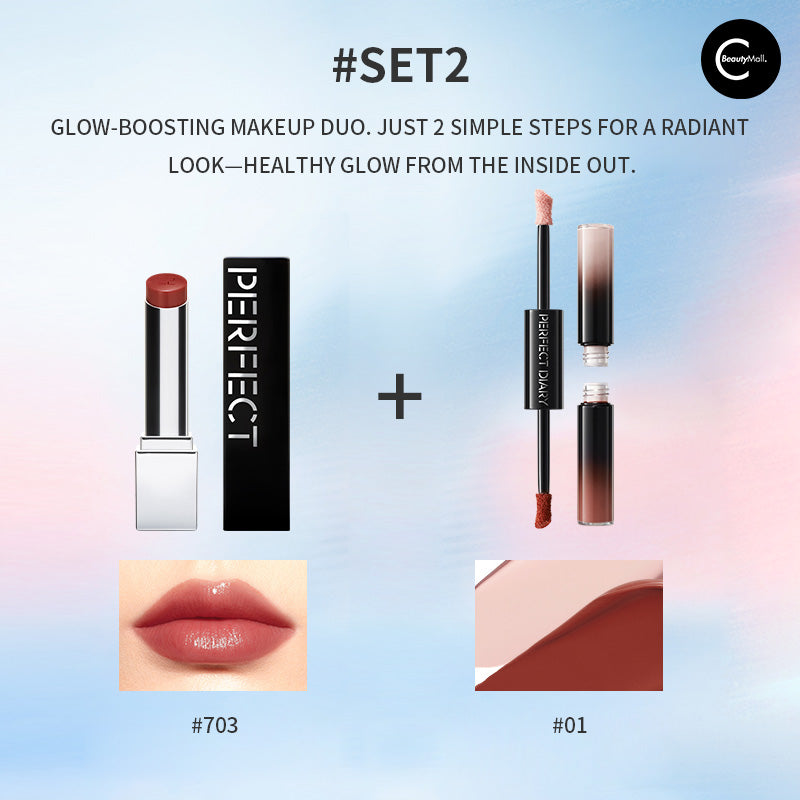 Perfect Diary Dual Ended Cheek & Lip Bouncy Tint - Long Lasting Blush & Lip Stain for Natural Flush | Ideal for Everyday Makeup & On-the-Go Touch Ups