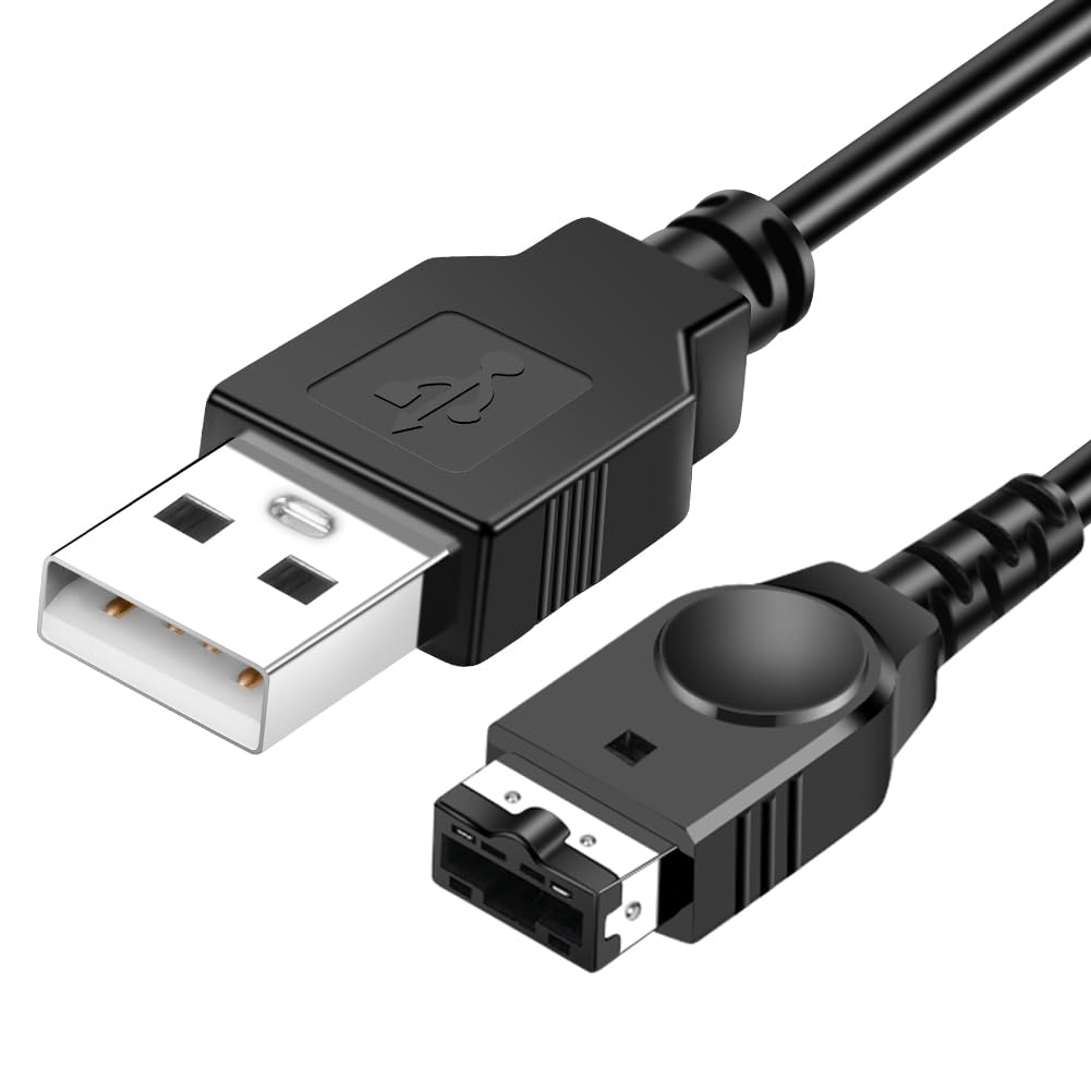 AXFEE 1.2m USB Charging Cable for Nintendo GBA SP & GameBoy Advance - Replacement Charger Cord for GBA SP - Portable Gaming Accessory for Travel, Home & On-the-Go Play