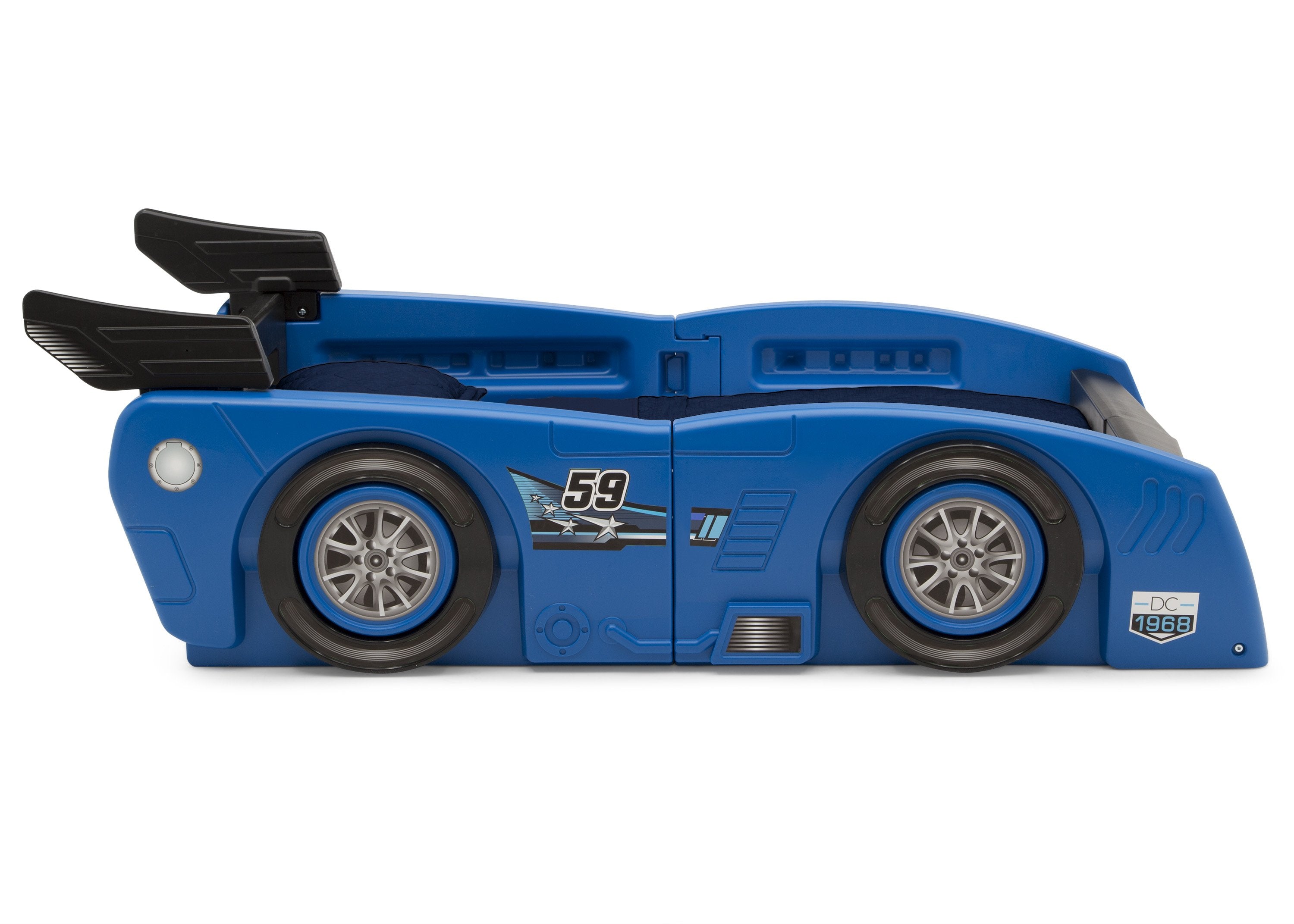 Grand Prix Race Car Toddler to Twin Bed - Convertible Kids Bed for Boys & Girls - Perfect for Nursery, Bedroom, and Playroom Decor