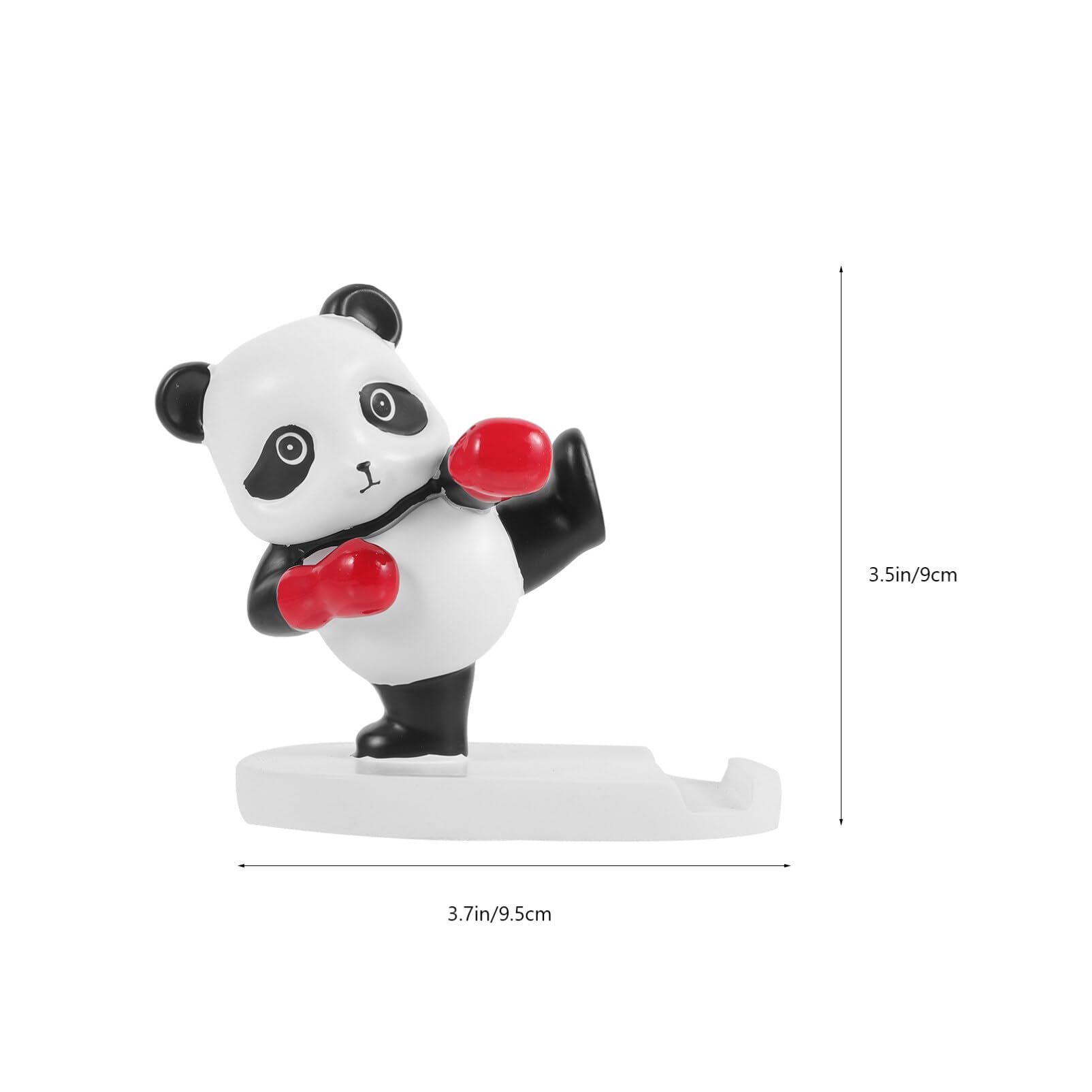 BESPORTBLE Cute Panda Phone Stand - Adjustable Resin Cell Phone Holder for Desk, Office & Home Use | Perfect Gift for Girls & Animal Lovers | Compatible with All Smartphones (Black & White)