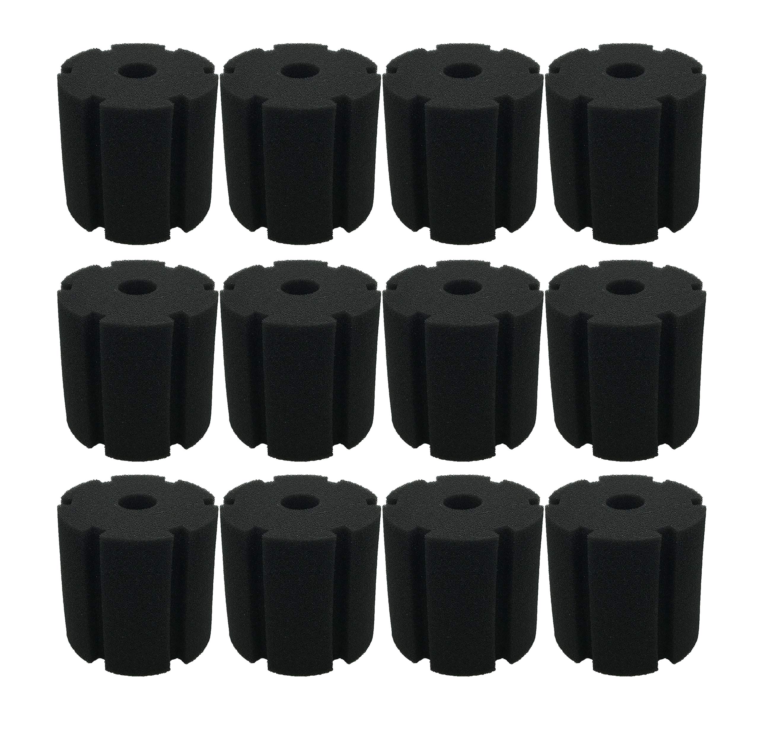 XY-380 Replacement Super Biochemical Aquarium Sponge Filter Media - 12 Pack for Fish Tank, Pond & Aquatic Plant Filtration System