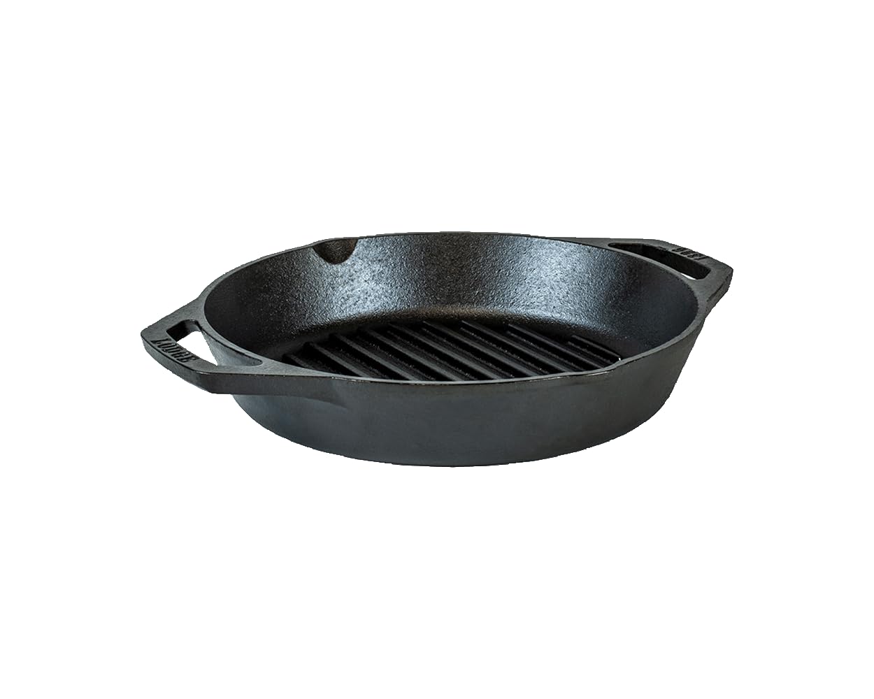 Lodge 12 Inch Pre-Seasoned Cast Iron Grill Pan with Dual Handles - Perfect for Stovetop, Oven & Outdoor Cooking - Ideal for Grilling Steaks, Burgers & Vegetables