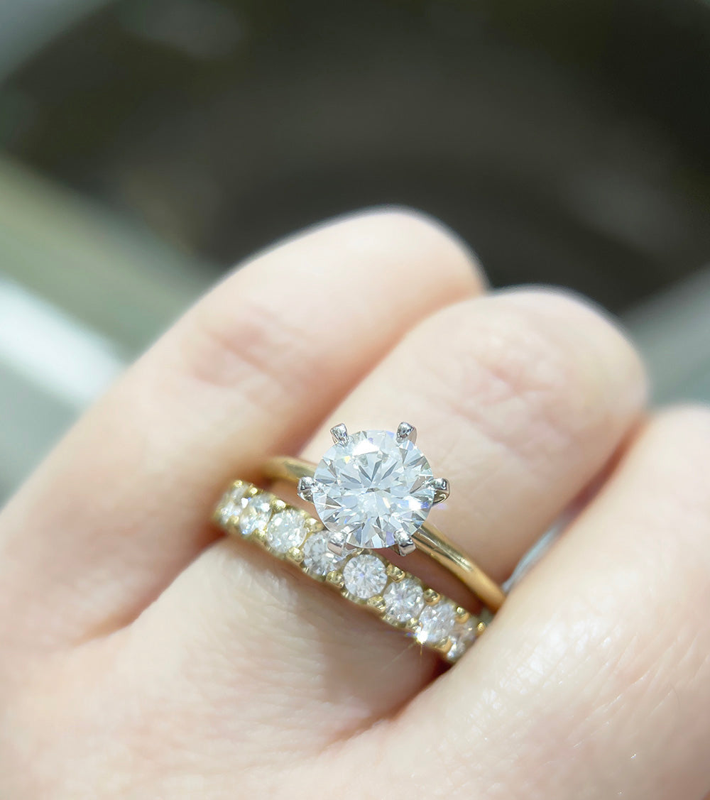 1.5 Carat Round Lab-Grown Diamond Solitaire Engagement Ring - 14K Gold Knife Edge Band, 6-Prong Setting for Classic Elegance | Perfect for Proposals, Anniversaries & Bridal Jewelry