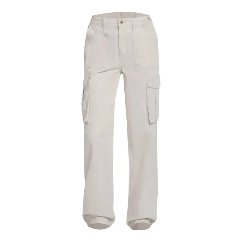 Women's Cargo Pants High Waist Straight Fit Baggy Wide Leg Trousers with Y2K Pockets - Retro Streetwear Casual Pants for Everyday Wear, Outdoor Activities & Urban Fashion