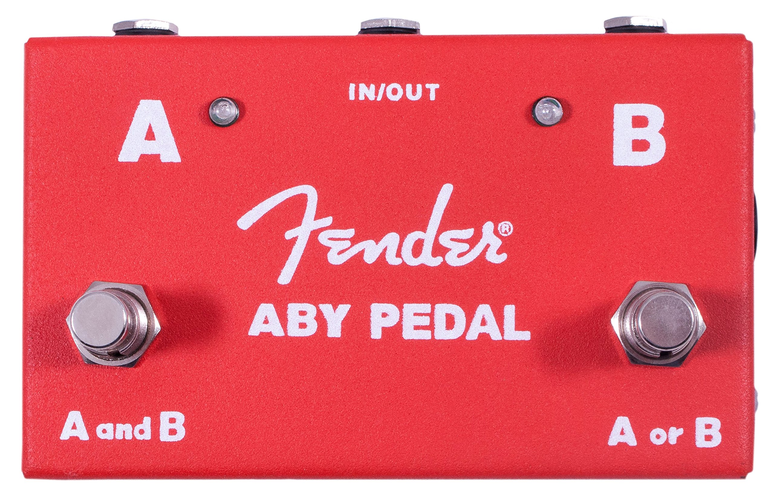 Fender ABY Pedal Footswitch for Guitar/Bass - Red A/B/Y Amp Switcher with True Bypass | Stage & Studio Use
