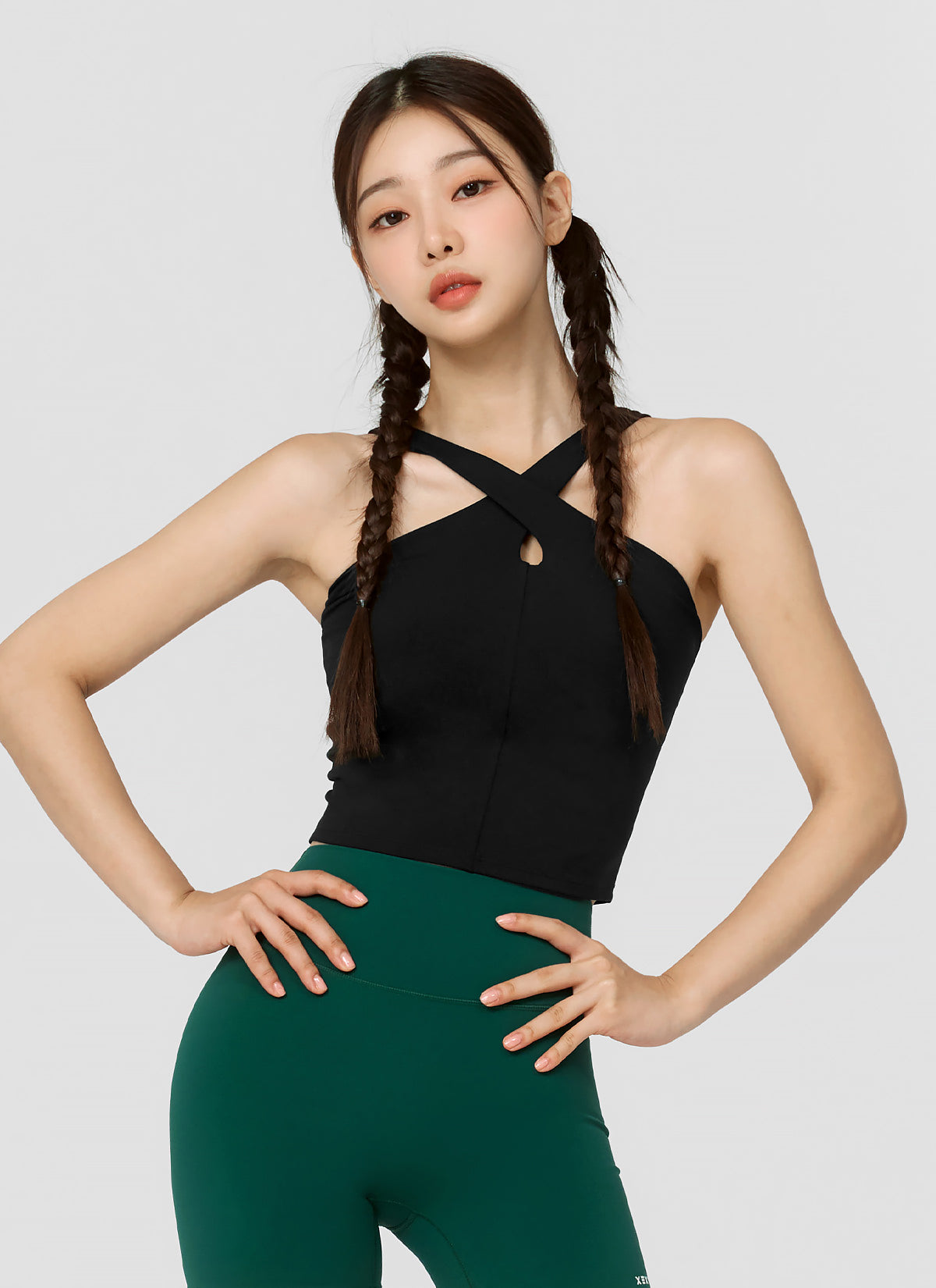 Stylish Comfort Fine Cross Neck Crop Top for Women - Trendy Summer Fashion, Casual Wear & Party Outfit
