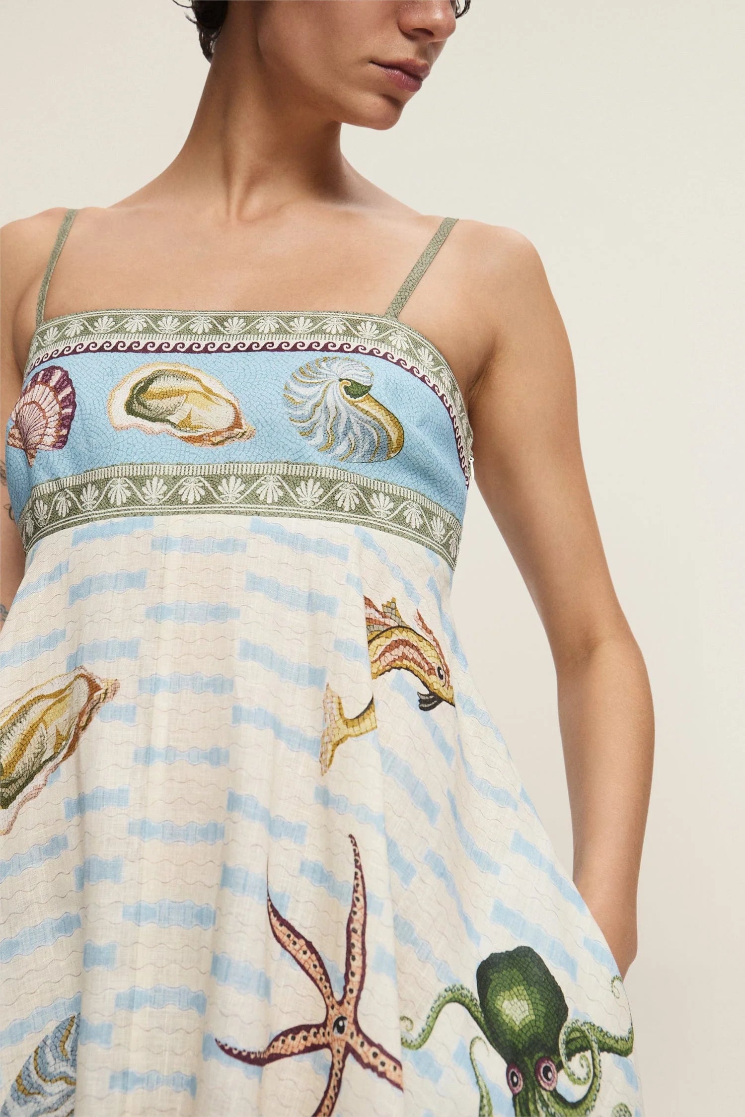 Women's Floral Sundress for Summer - Lightweight Beach Dress with Pockets - Perfect for Vacation, Poolside, and Outdoor Activities