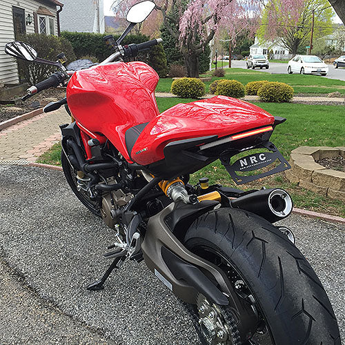 Ducati Monster 1200 Stealth Fender Eliminator Kit for 2014-2016 Models - Lightweight Tail Tidy for Improved Motorcycle Aesthetics & Rear Visibility - Perfect for Street Riding & Custom Bike Builds