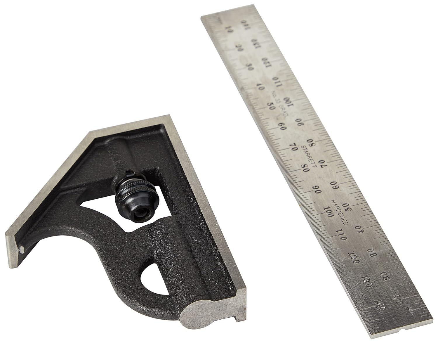 Starrett Student Combination Square - 150mm Blade, Cast Iron Head, Hardened Tempered Steel - Perfect for Woodworking, Metalworking & DIY Projects - Ideal Tool for Students, Apprentices & Beginners