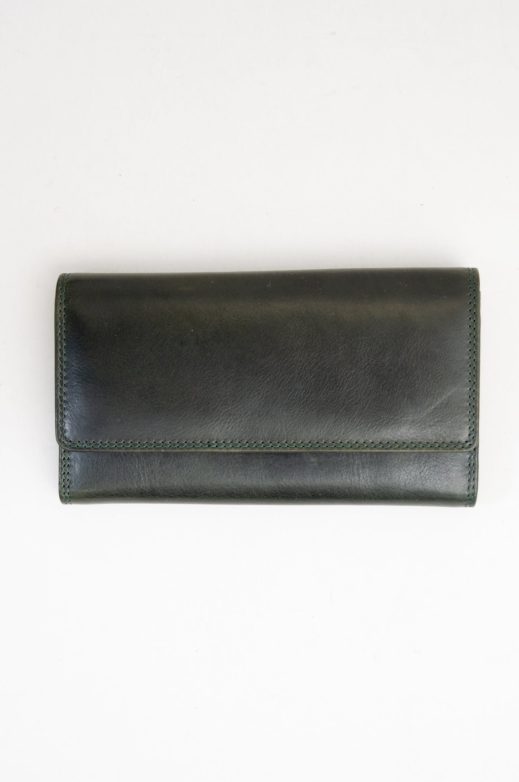 Adrian Klis 105 Genuine Leather Ladies Wallet for Women - Dark Green Slim Bifold Credit Card Holder - Perfect for Everyday Use, Travel & Gift Giving
