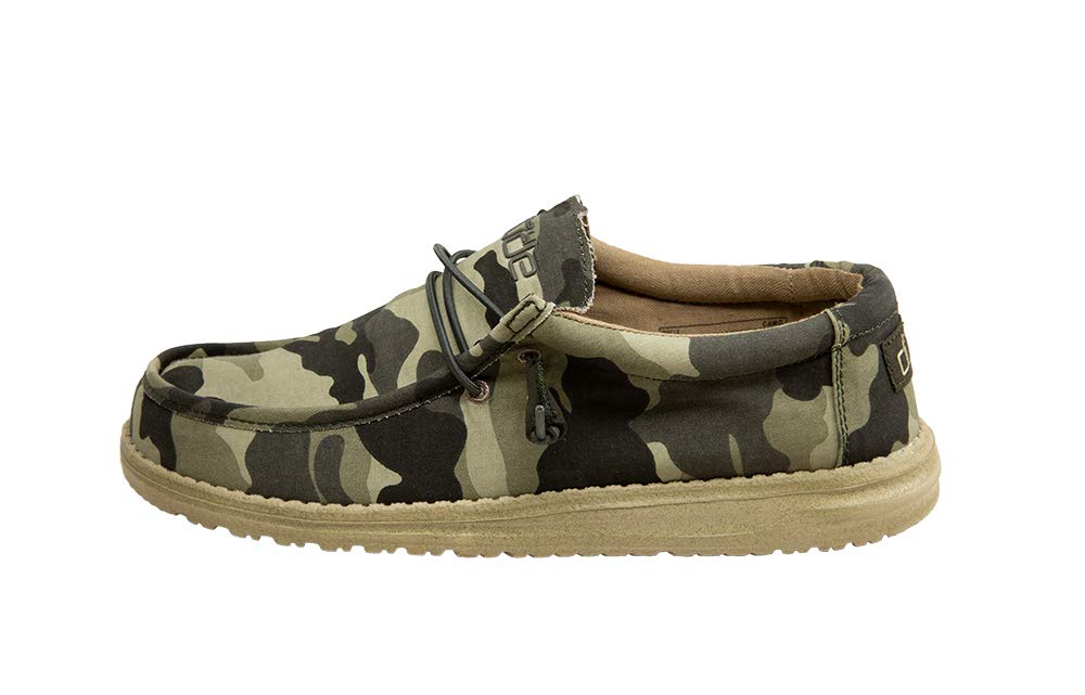Hey Dude Men's Wally Funk Comfortable Lace-Up Loafers - Lightweight Casual Shoes for Men | Perfect for Walking, Travel & Everyday Wear