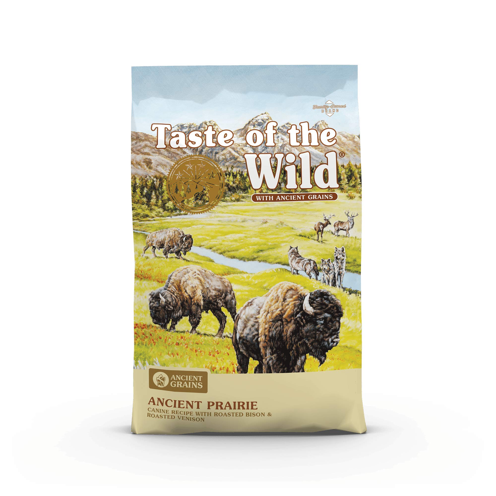 Taste of the Wild Ancient Grains High Protein Dry Dog Food - Roasted Bison & Venison Recipe with Probiotics, 28lb Bag | Premium Nutrition for Active Dogs, Perfect for Outdoor Adventures & Daily Feeding