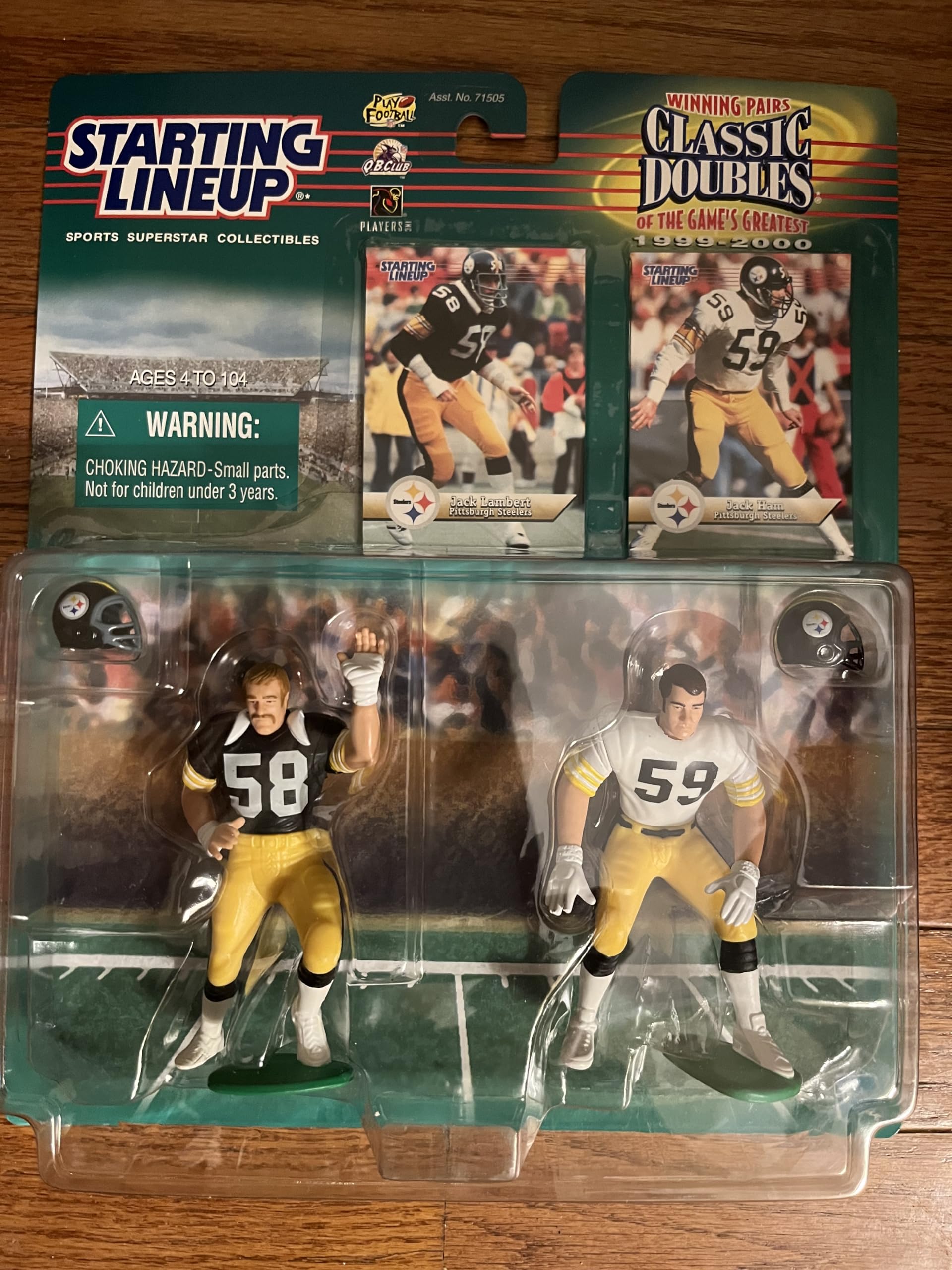Jack Lambert & Jack Ham SLU Classic Doubles 5-Inch NFL Football Figures - Perfect for Collectors, Sports Fans, and Home/Office Display