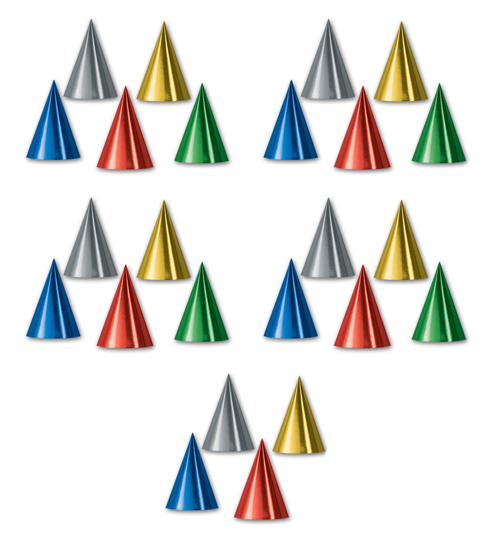 24-Pack Foil Party Hats for Birthdays & Celebrations